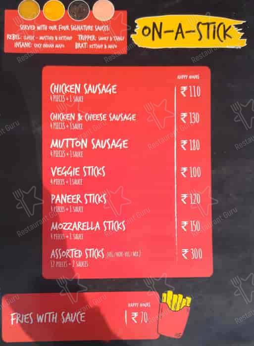 Menu at Auto Express Hot Dogs, Bengaluru, WH8R+GX9