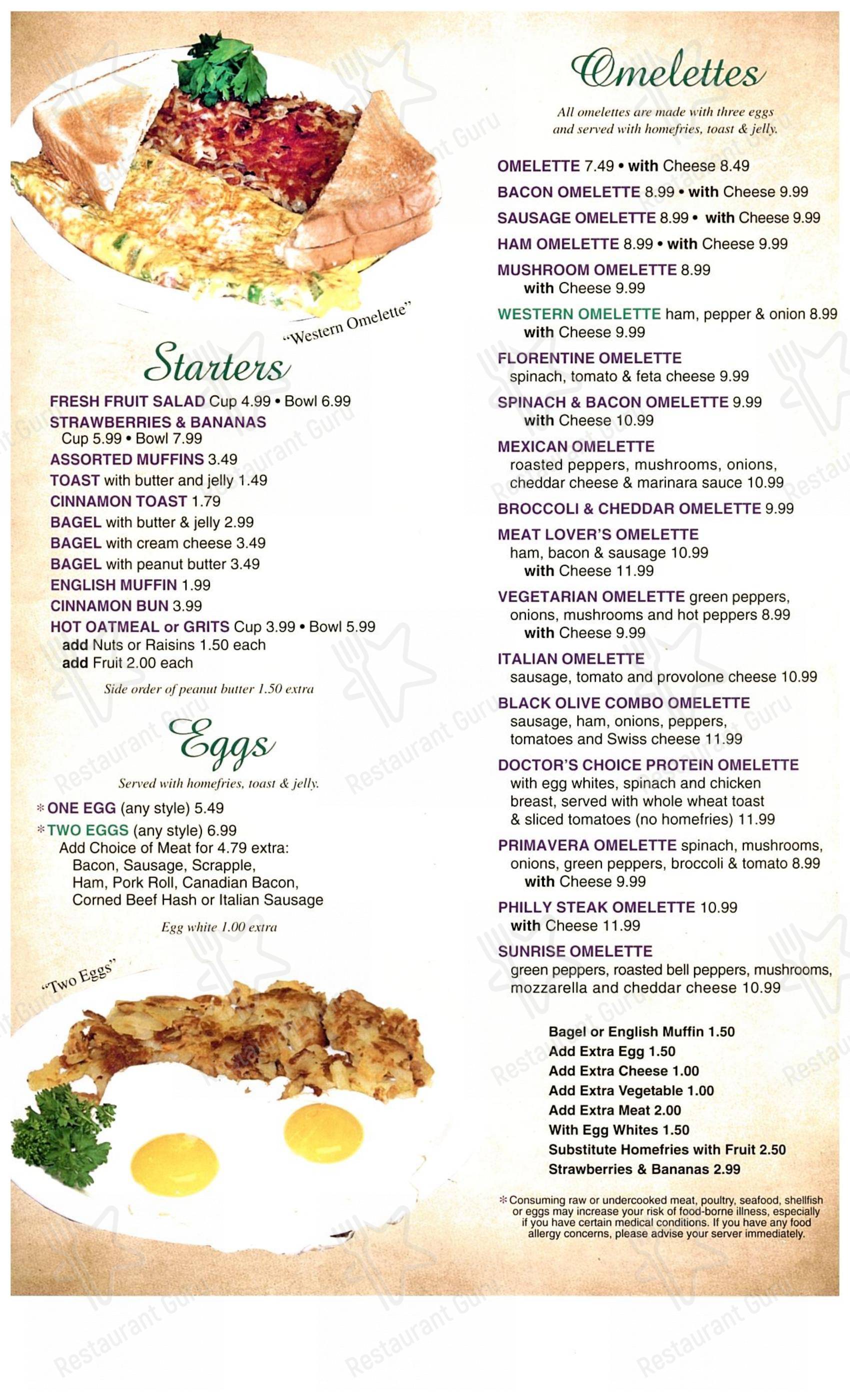 Menu at Black Olive Restaurant & Pizzeria, Vineland