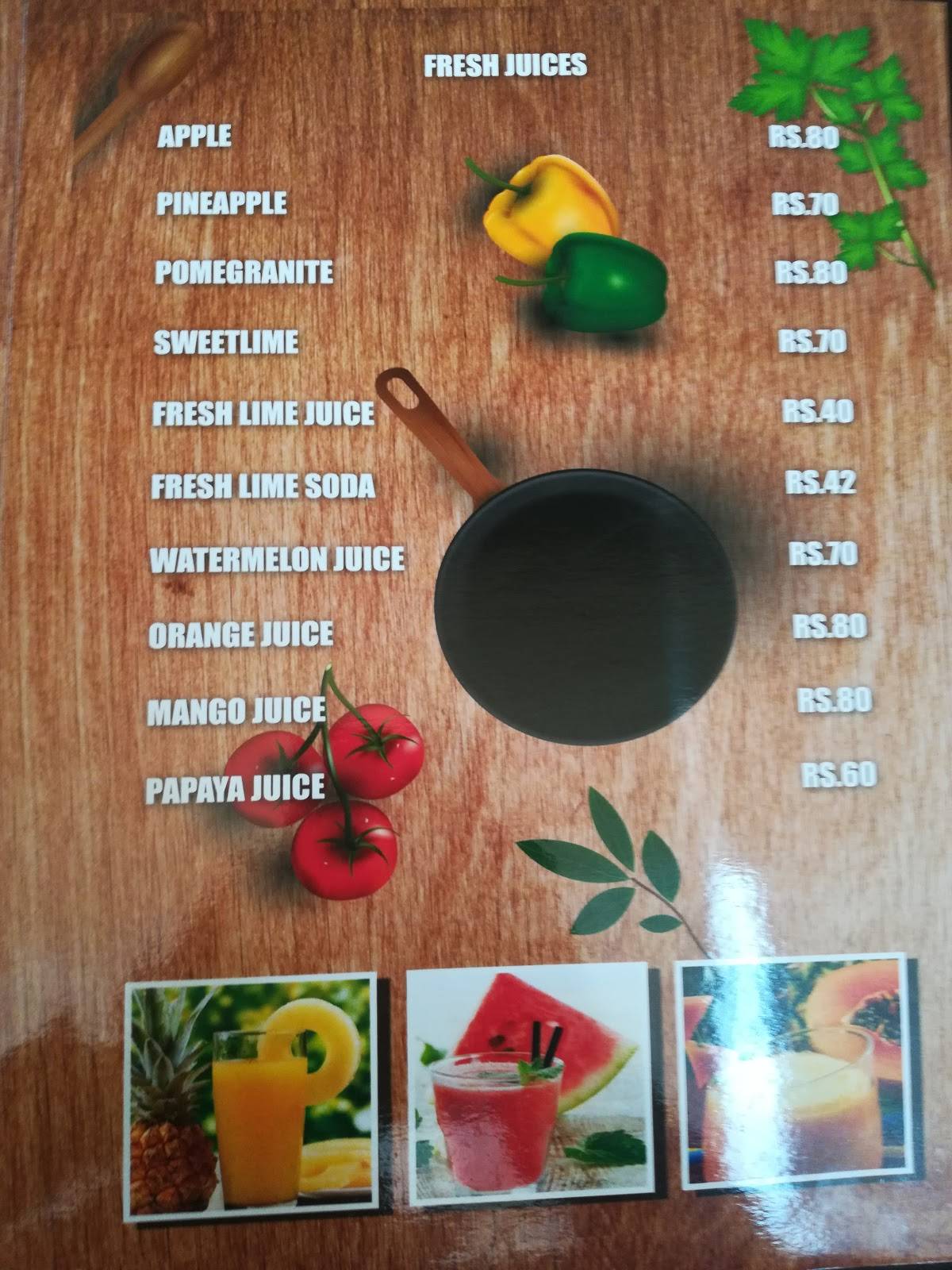 Menu at Darling Namma Veedu, Vellore, NH75