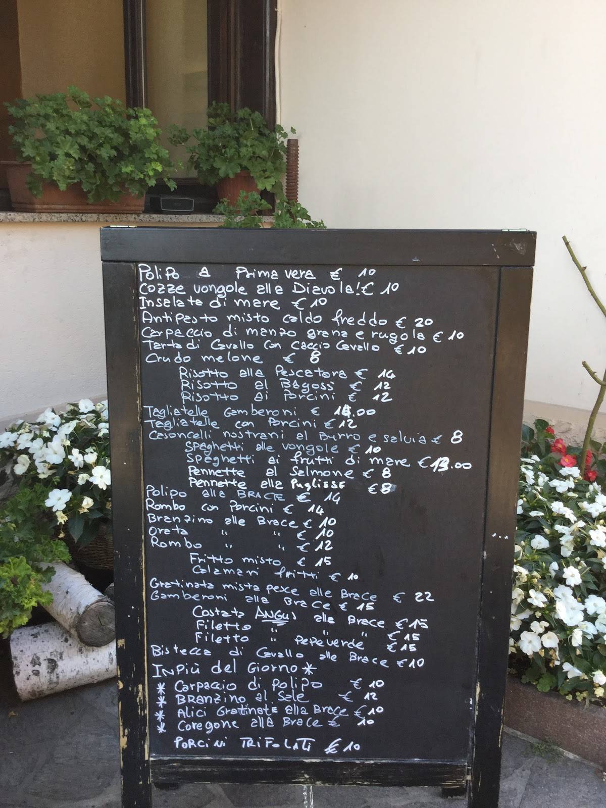 Menu da Il Leone ristorante, Bedizzole