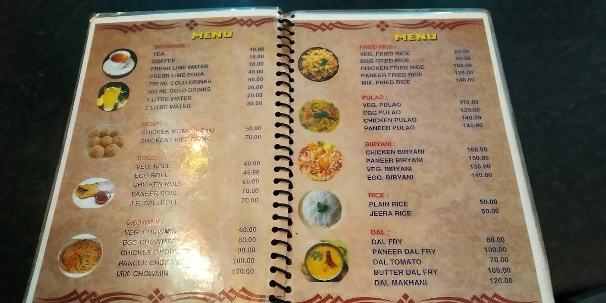 Menu At J.B Restaurant, Guwahati