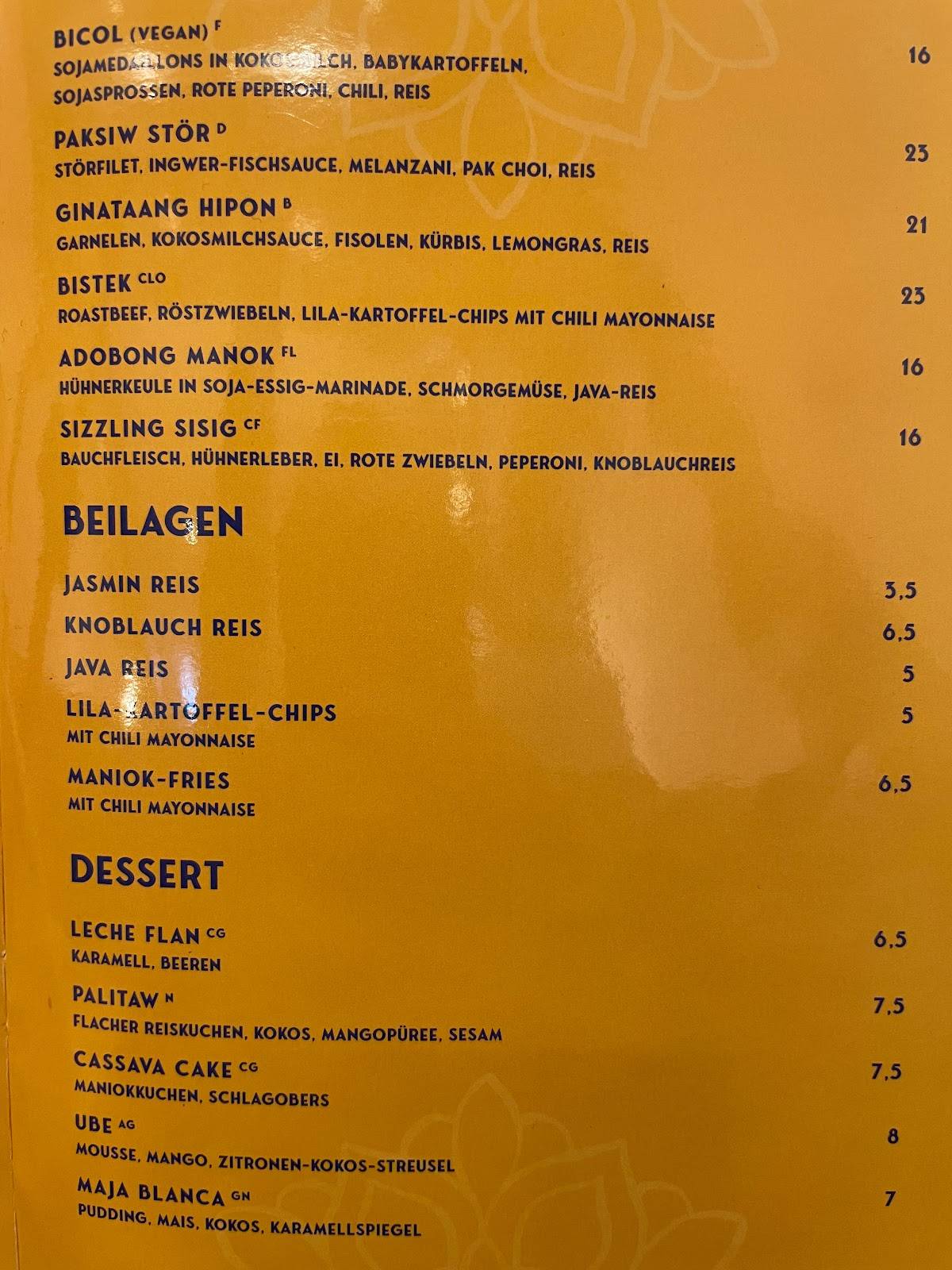 menu de lolo et zaza