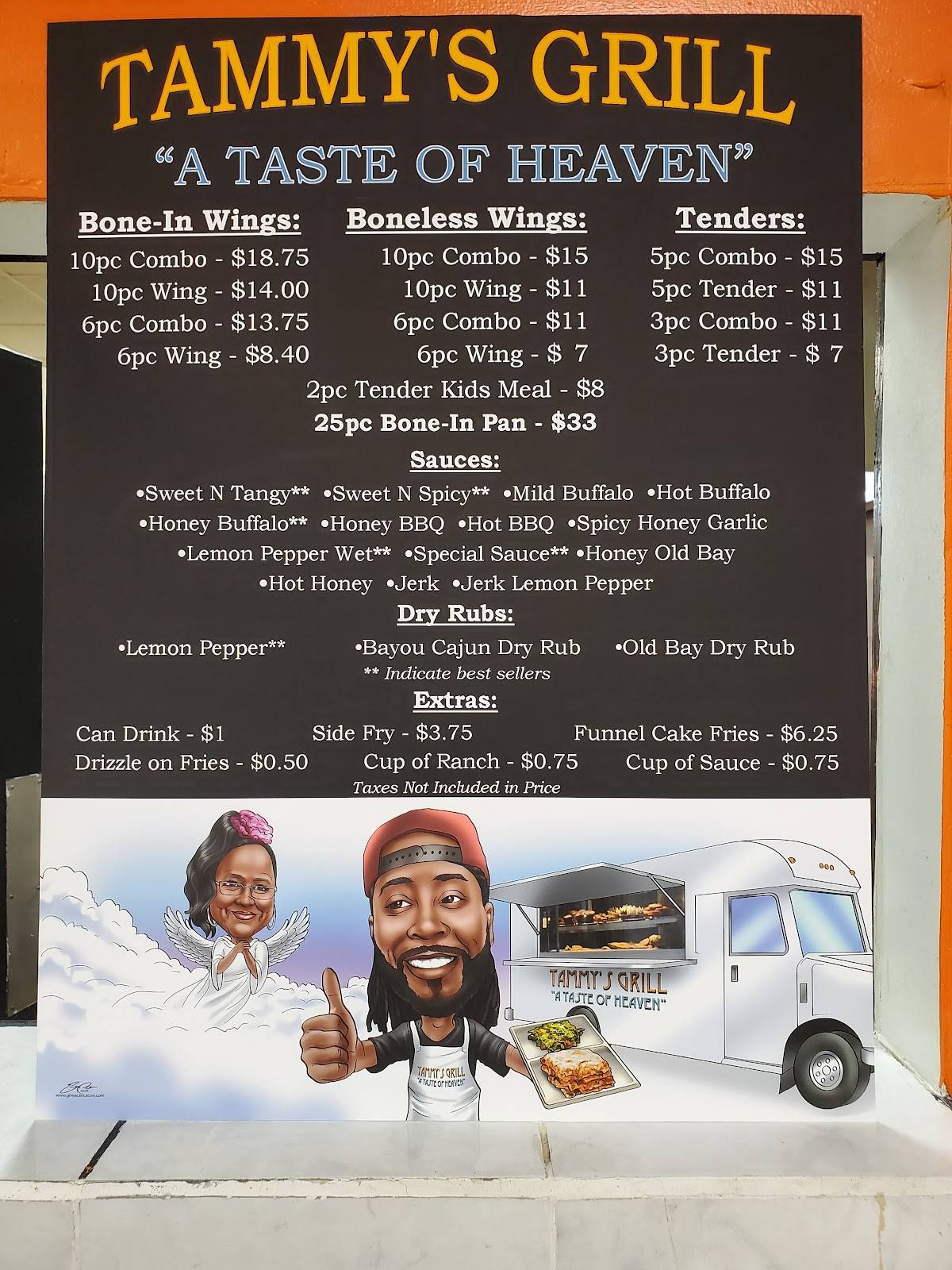 Menu at Tammy's Grill LLC restaurant, Martinsville