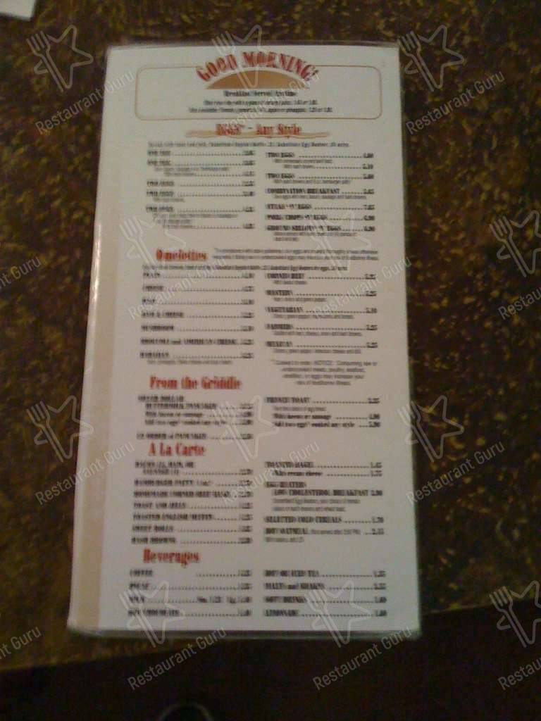 Menu at Ripples Of The Lakes Restaurant And Bar, White Lake charter