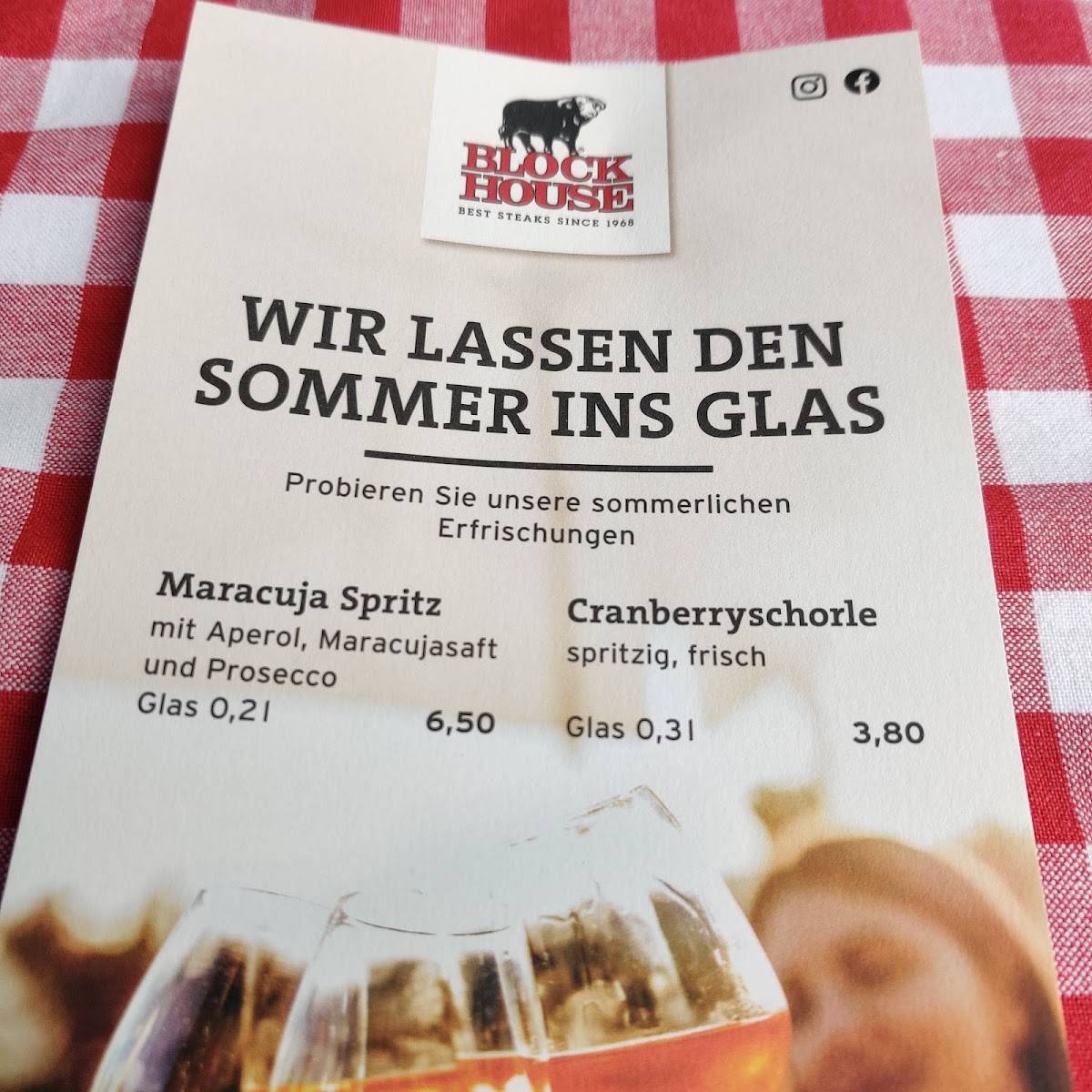 Speisekarte von Block House Düsseldorf Harkortstraße restaurant, Düsseldorf