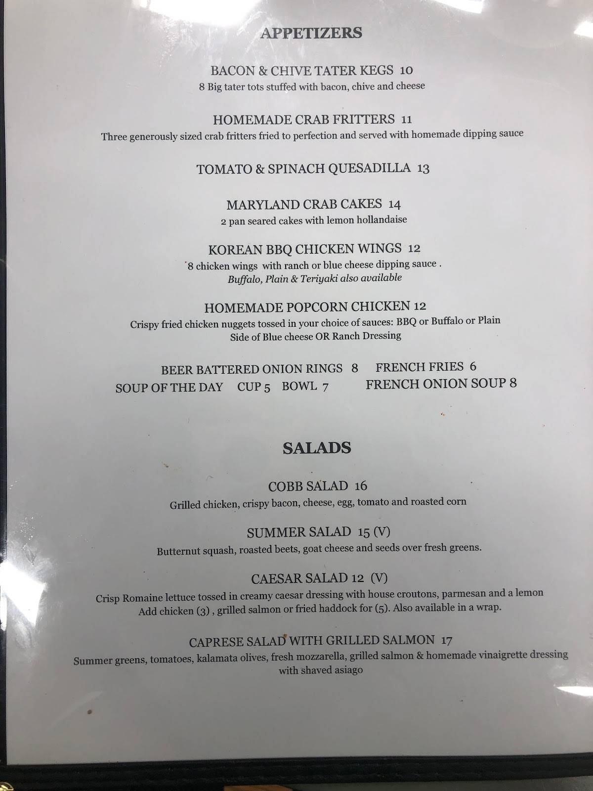 Menu at The Dutch Treat restaurant, Franconia