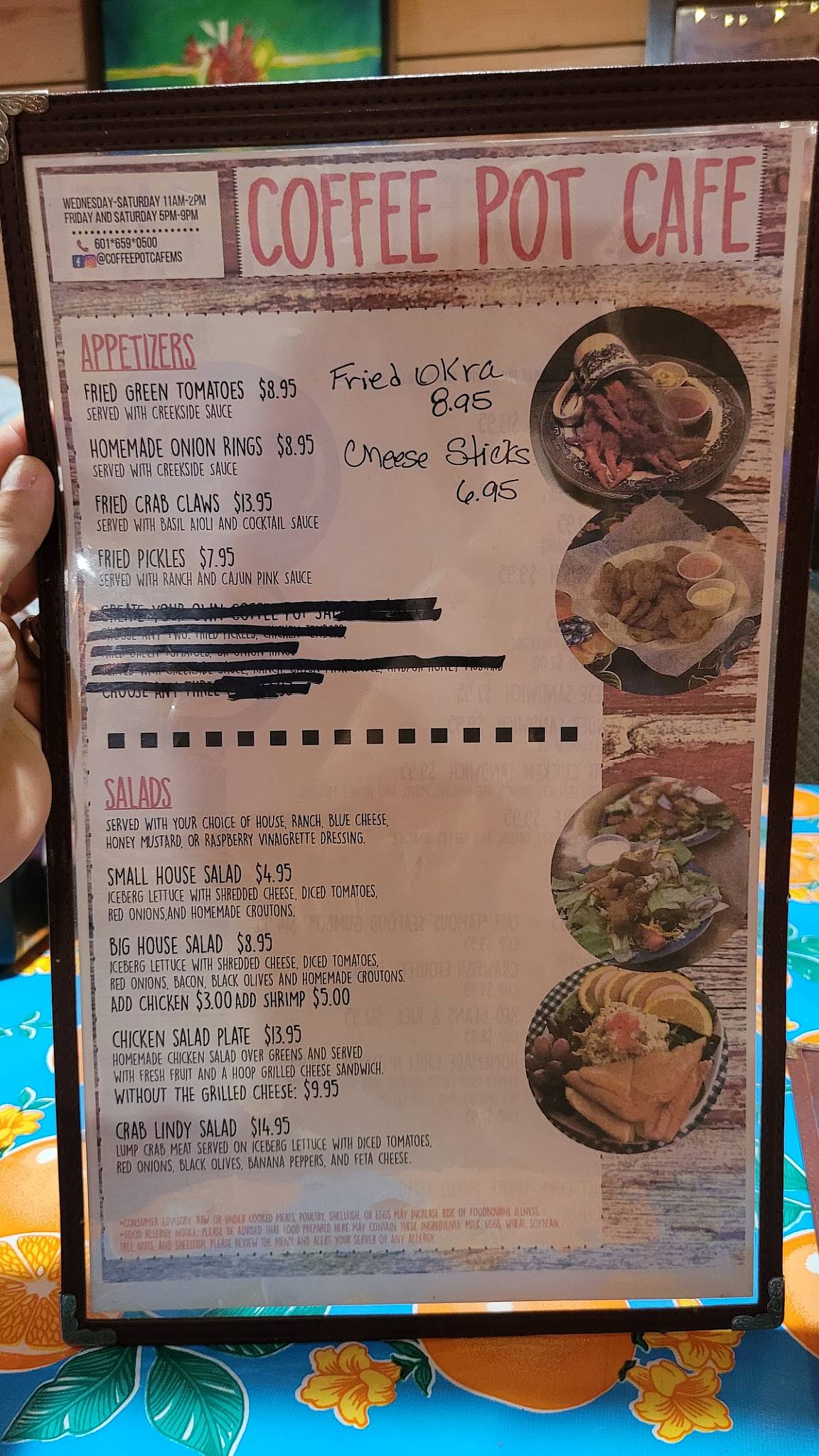 Menu at The French Quarter (Coffee Pot Cafe), Enterprise