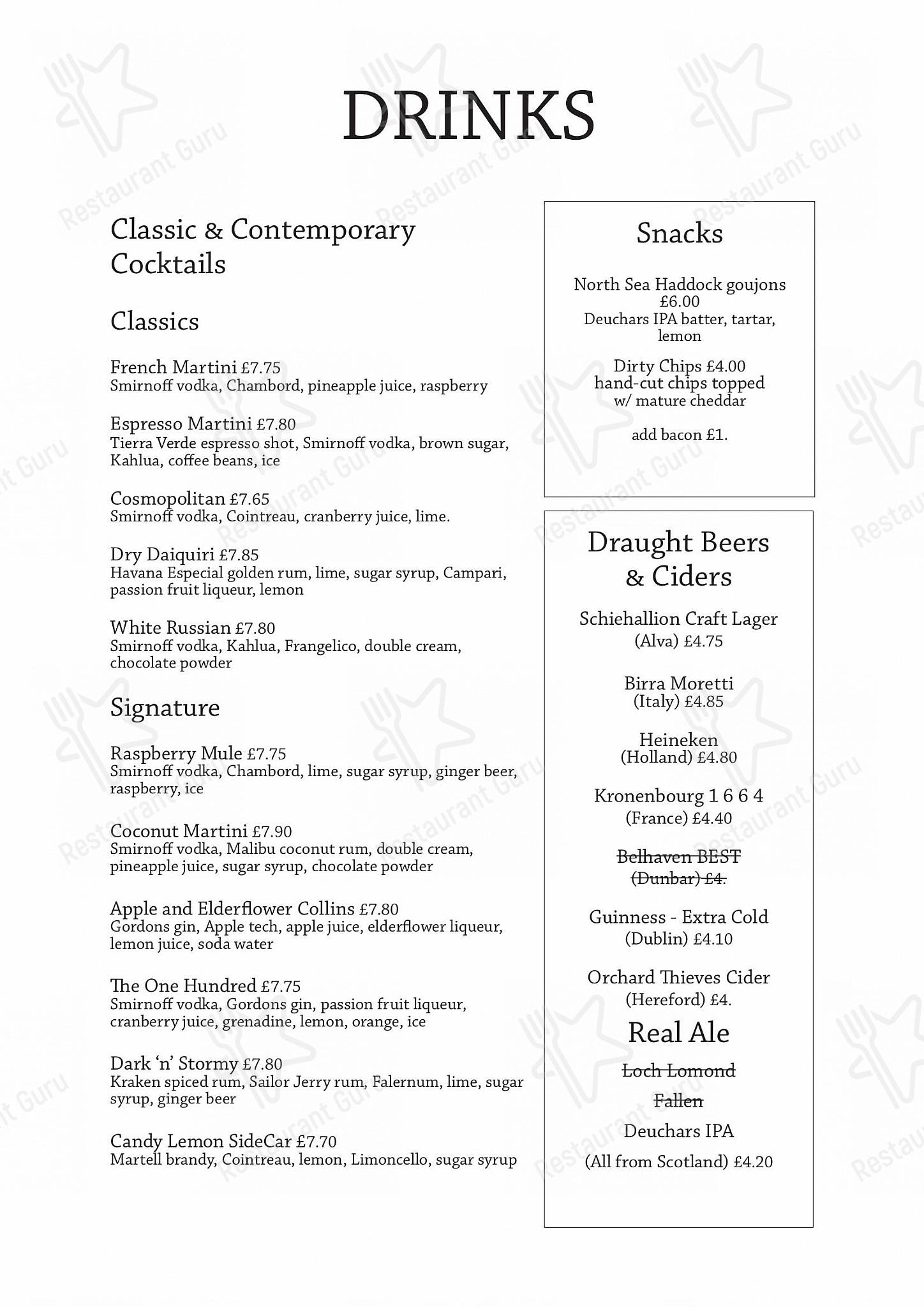 Menu at The Riverside Pub, Kitchen & Coffee House, Dunblane