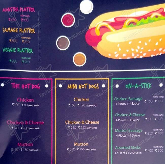 Menu at Auto Express Hot Dogs, Bengaluru, WH8R+GX9