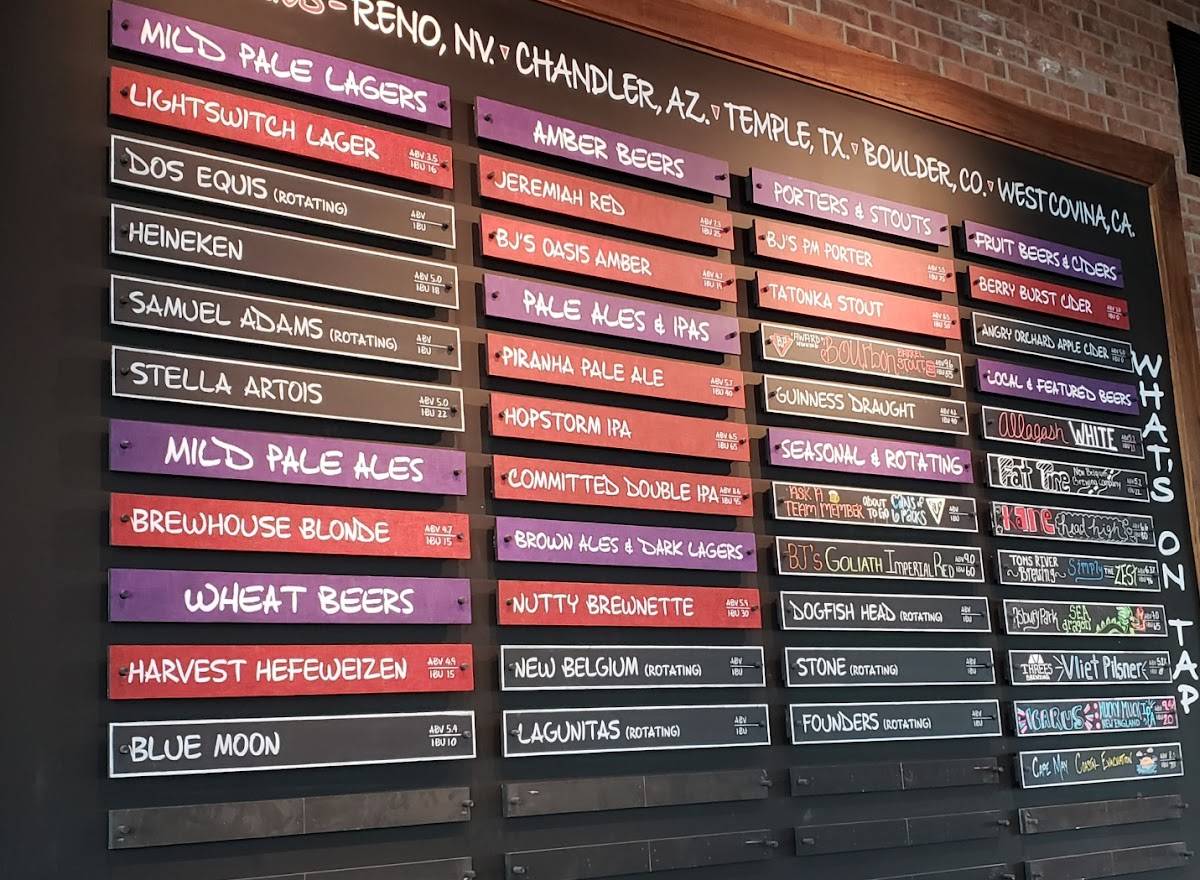 Menu at BJ's Restaurant & Brewhouse, Toms River