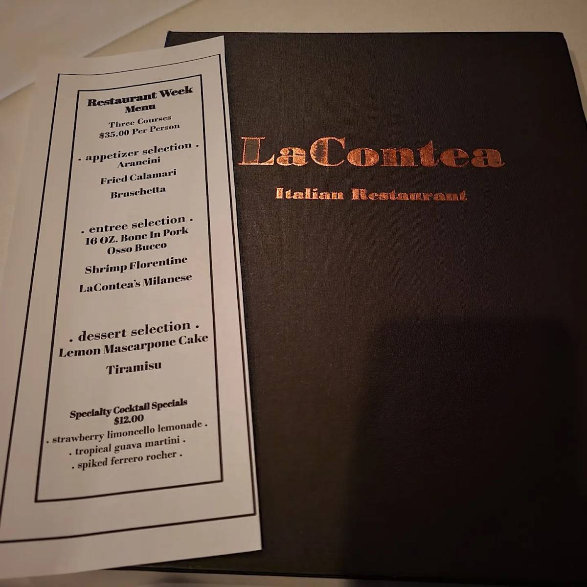 Menu at La Contea Italiano Ristorante pizzeria, Baton Rouge