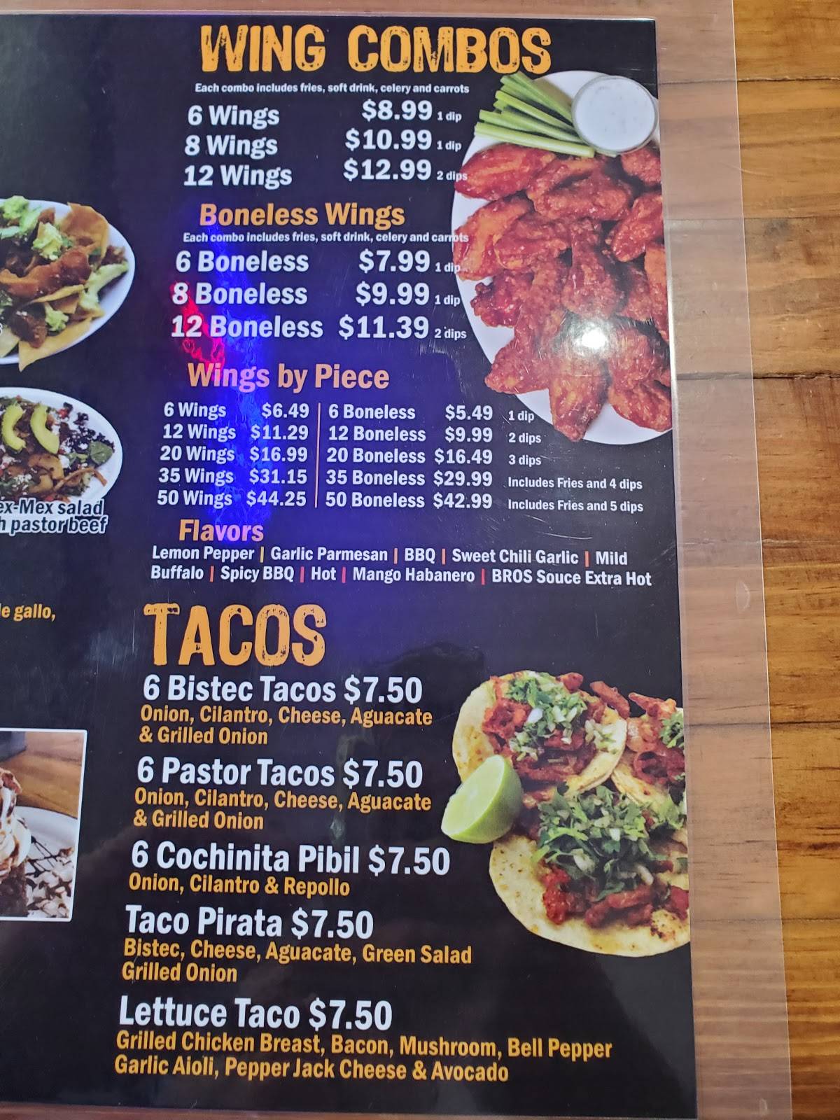 Menu at Bros Craft Burger restaurant, Los Fresnos