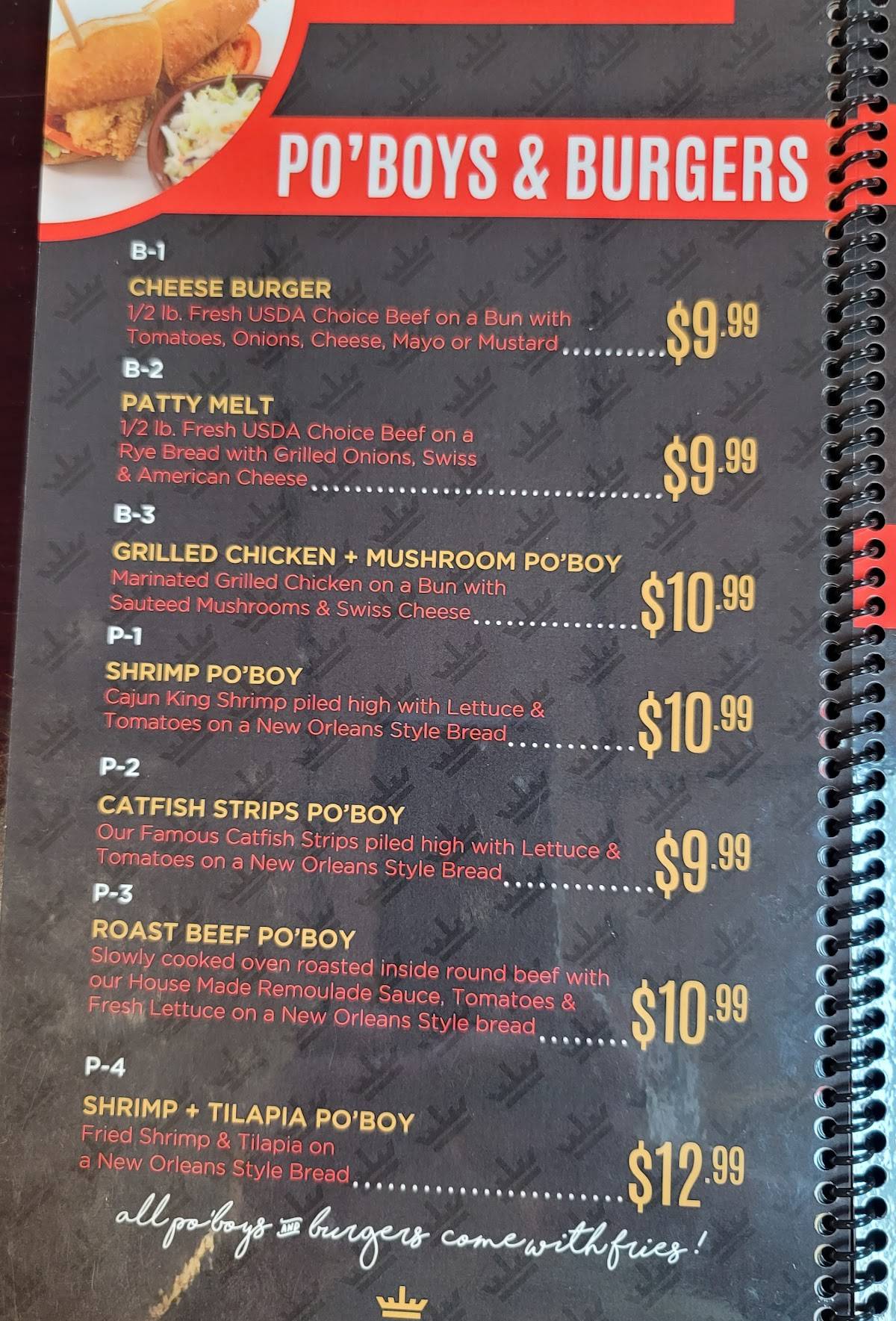 Menu at Cajun King Restaurant and Bar, Warr Acres, NW 63rd St