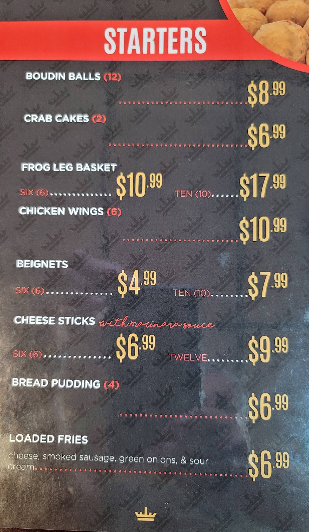 Menu at Cajun King Restaurant and Bar, Warr Acres, NW 63rd St