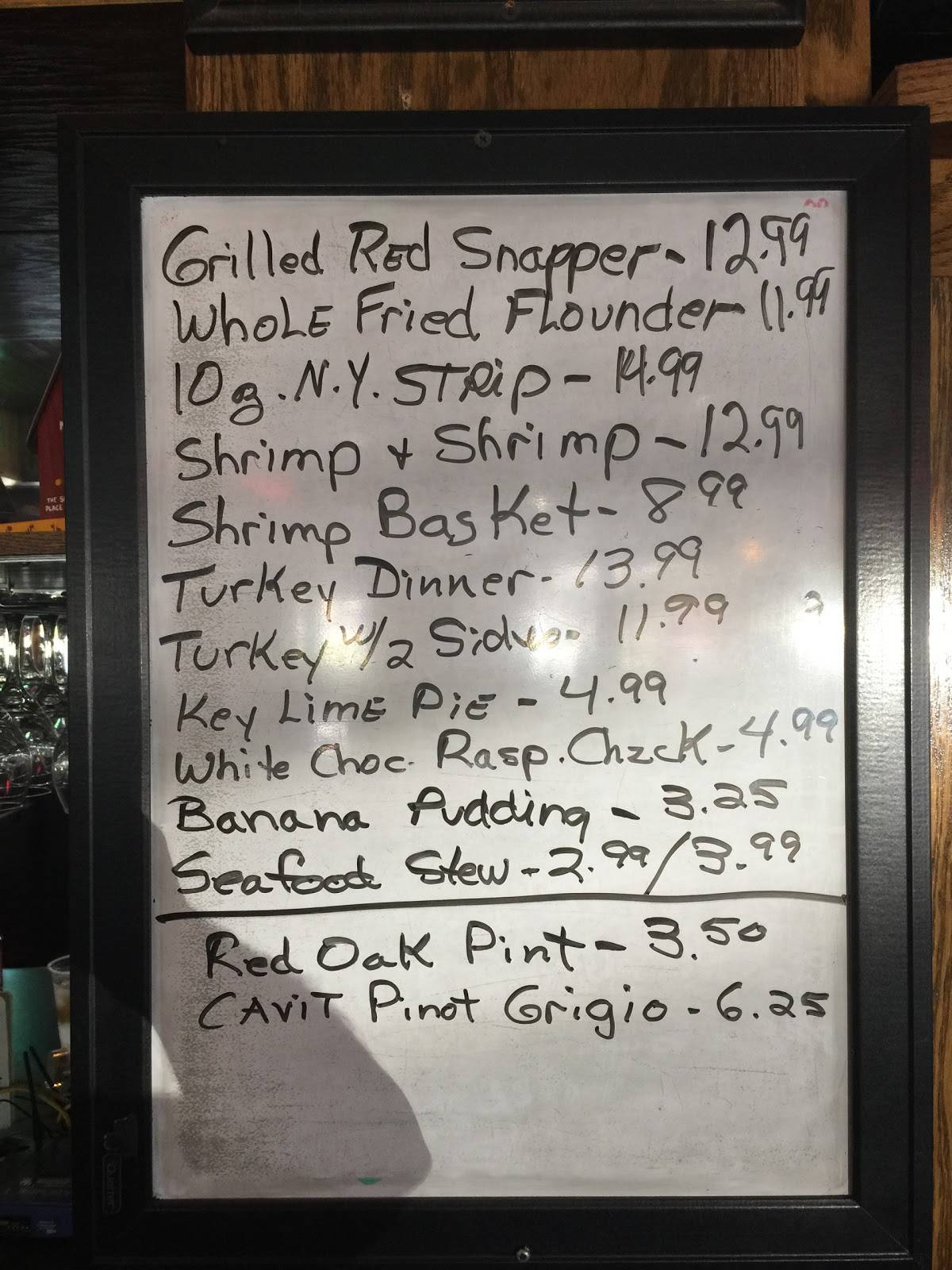 Menu at Carolina Grill pub & bar, New Bern, 998 State Rd 1155