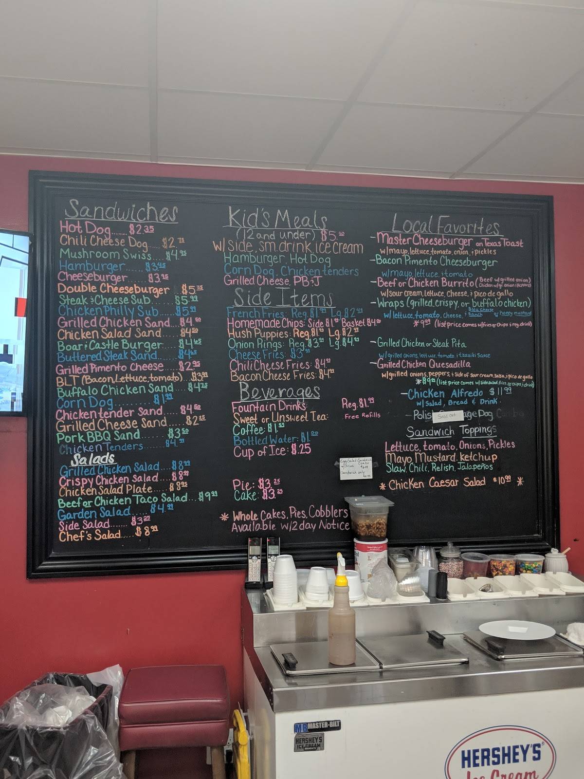 Menu at Center Grove Grill & Soda Shop restaurant, Greensboro
