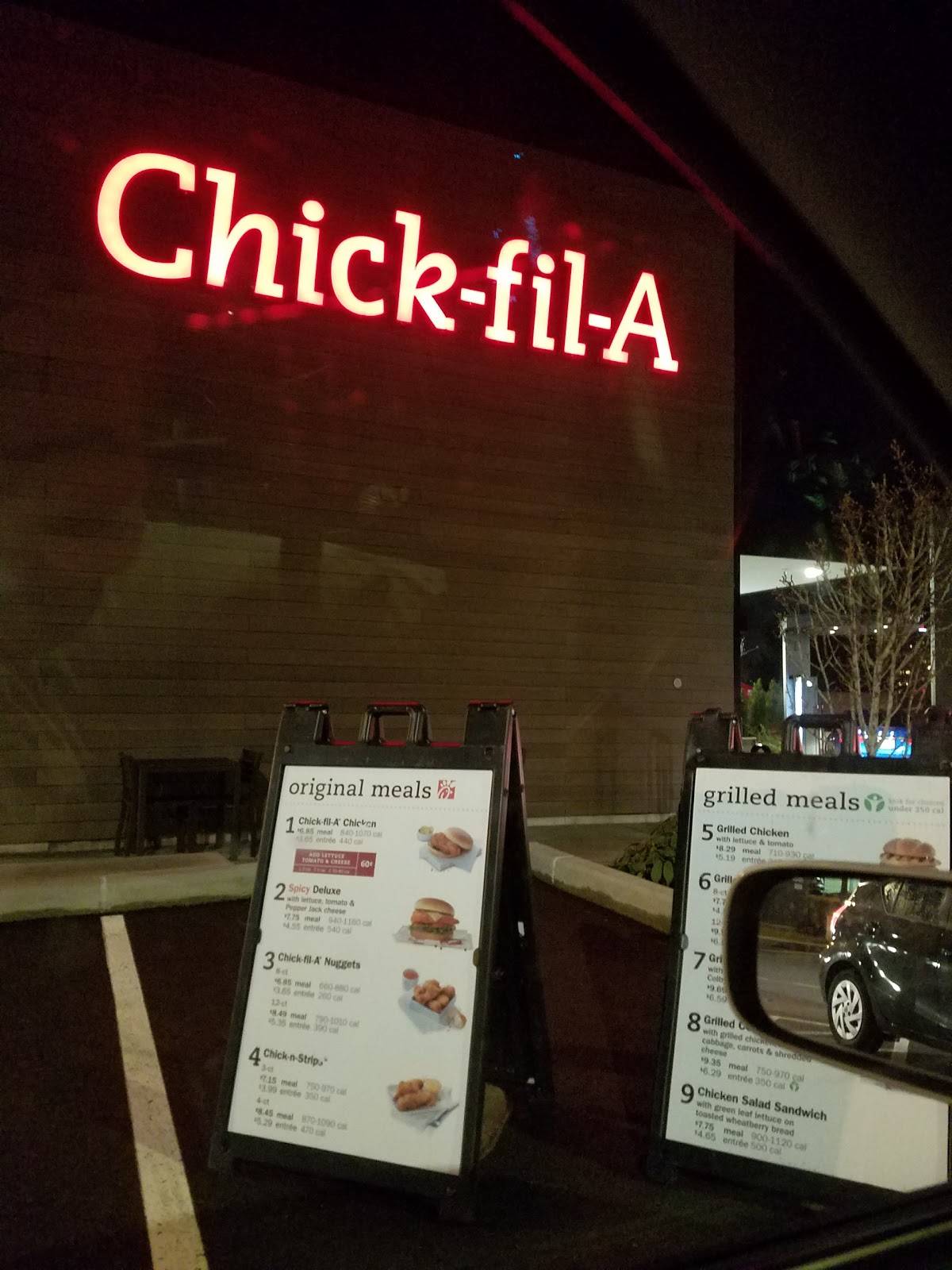 Carta de comida rápida ChickfilA, Bellevue