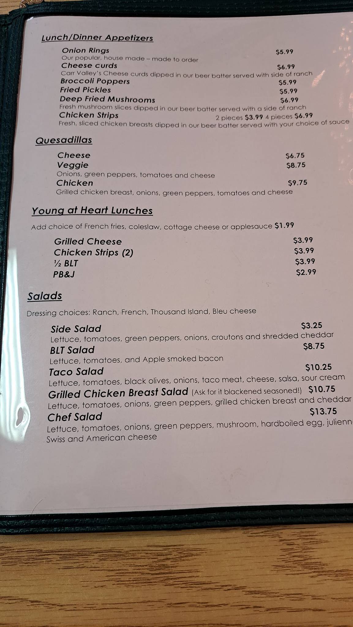 Menu at Elroy Eatery restaurant, Elroy