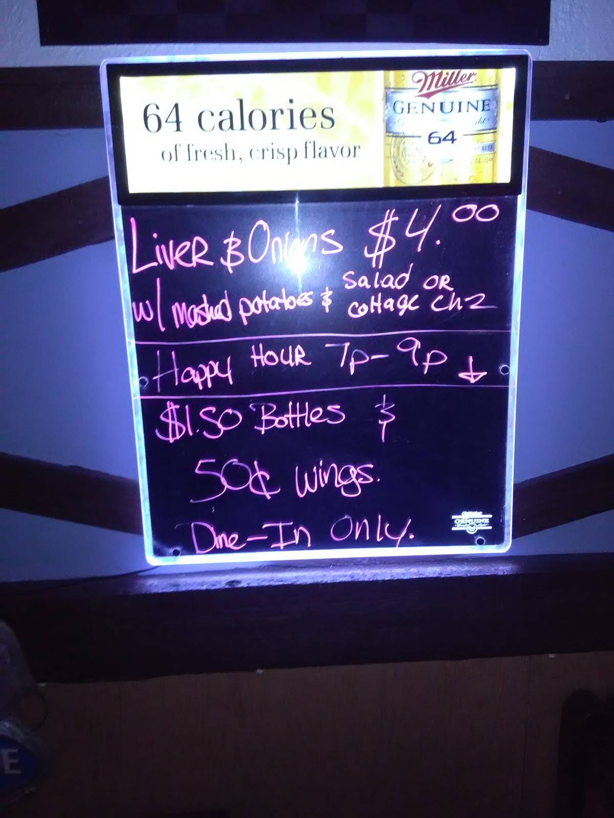 Menu at Frame's Tavern pub & bar, Canton