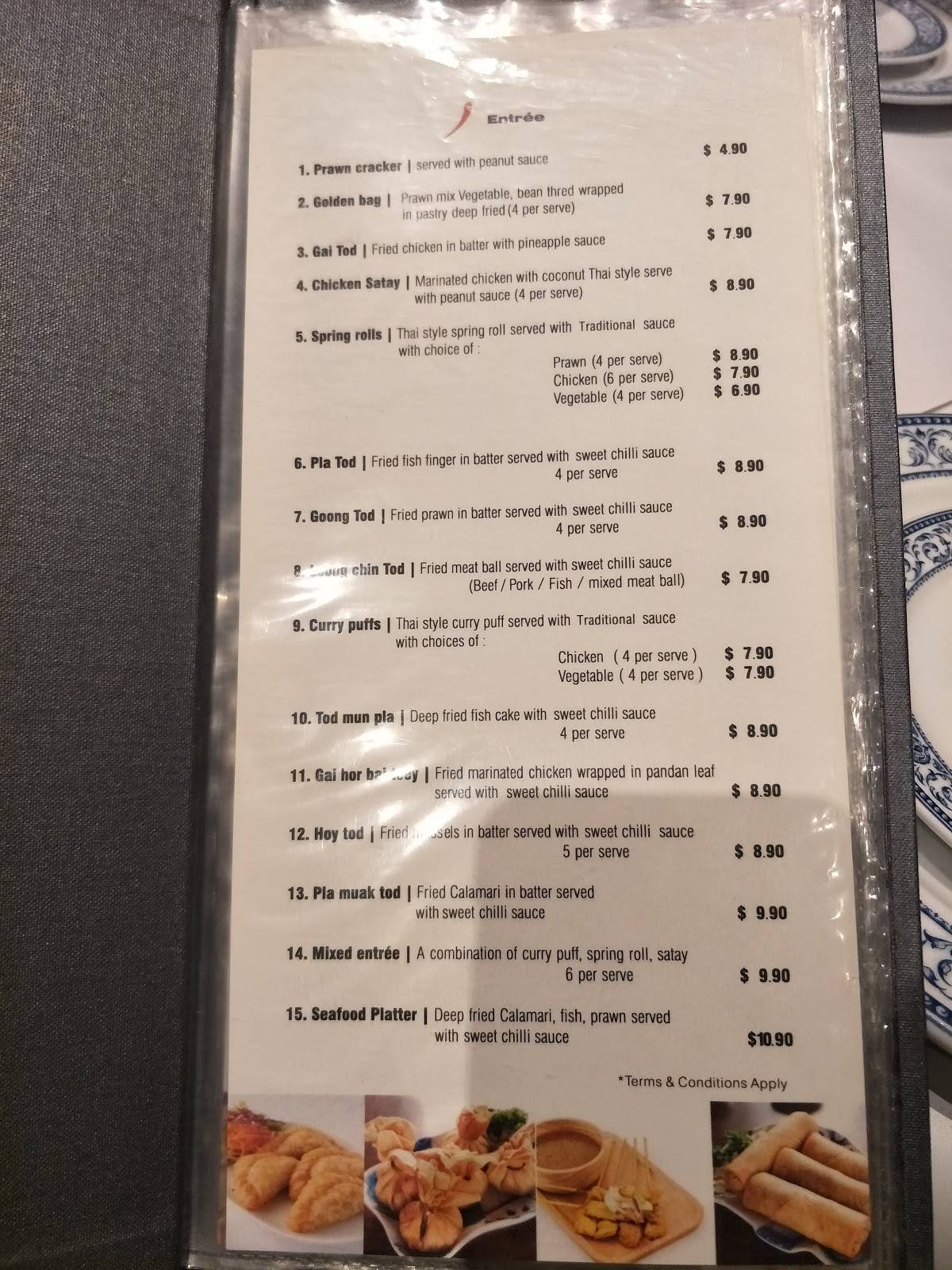 Menu at Fresh Chilli restaurant, Laverton