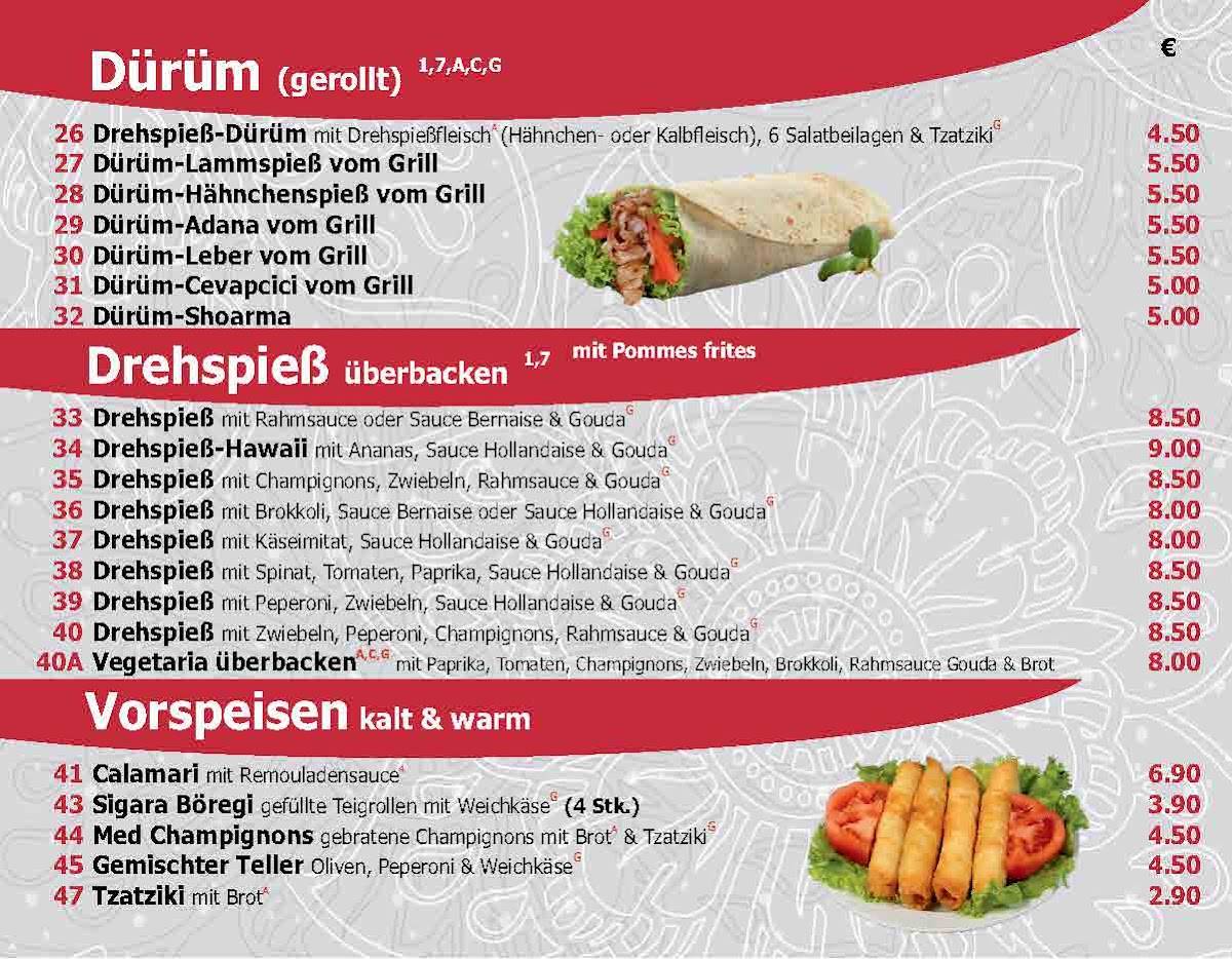 Speisekarte von Med Kebaphaus Gangelt pub & Bar, Gangelt