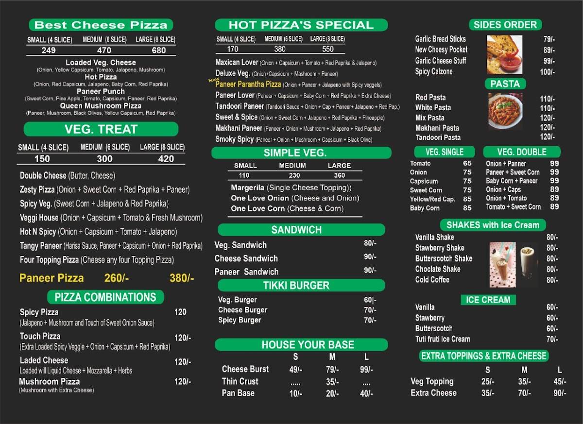 Menu at Hot Pizza Best Pizza Shop In Hisar Finger Licking Pizza Pizza