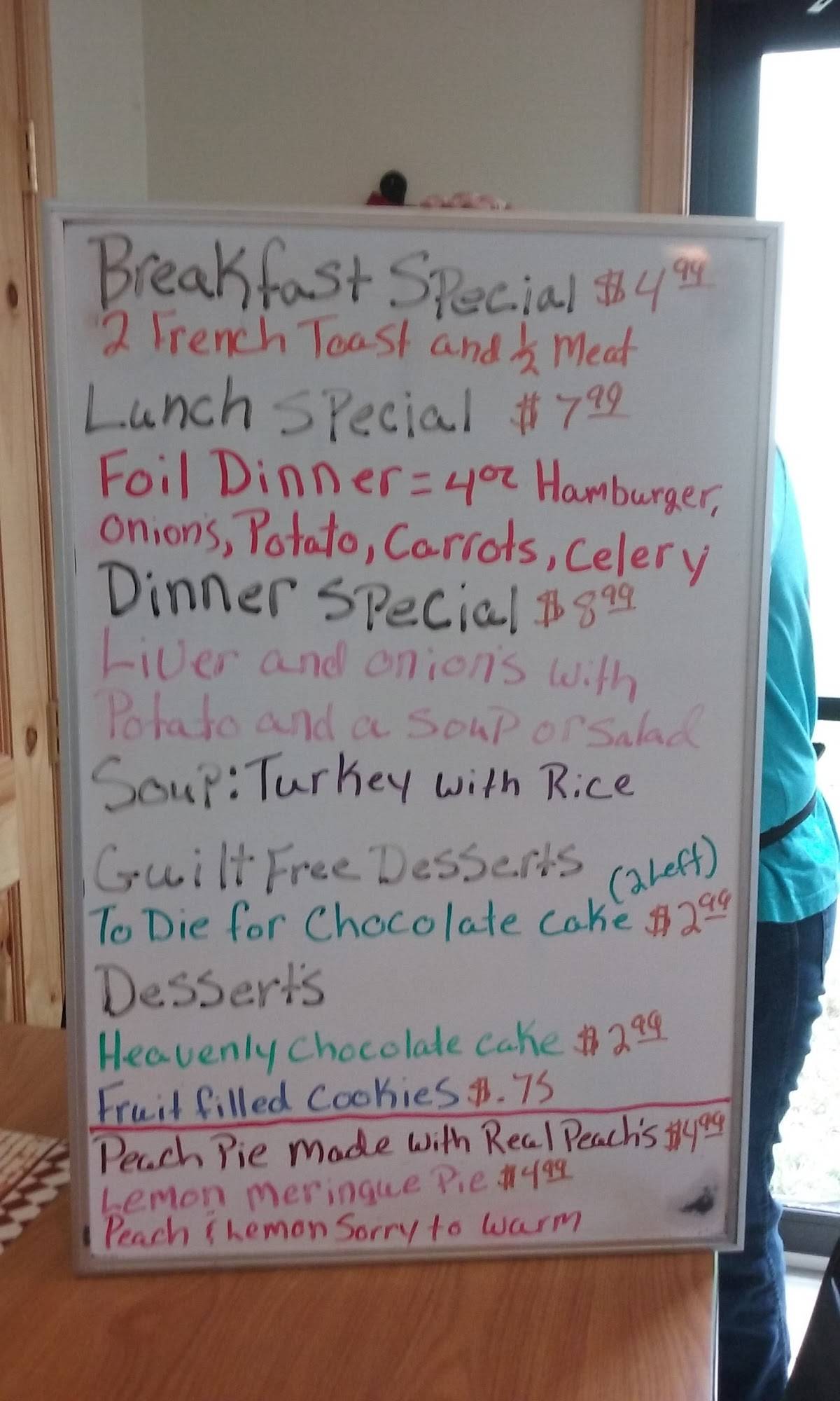 Menu at Hungry Duck restaurant, Blackduck