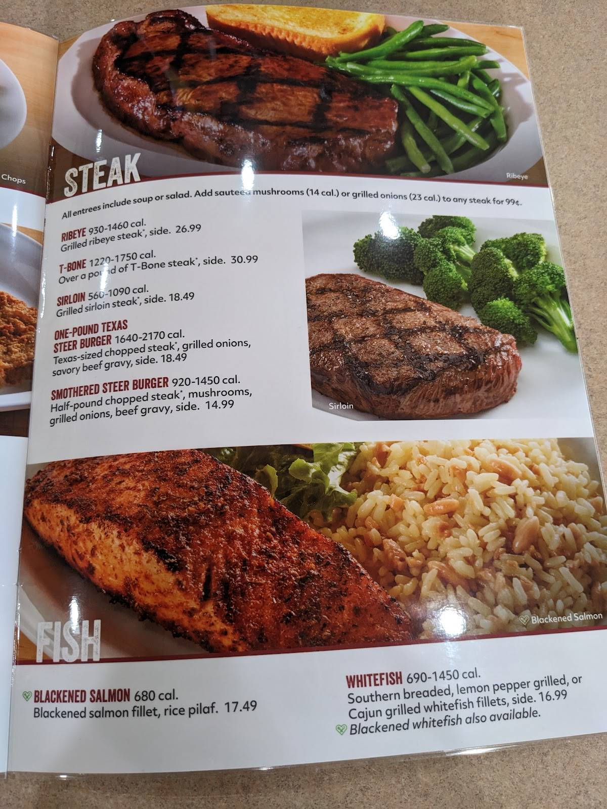 Menu at Iron Skillet restaurant, Kingdom City, Gold Rd