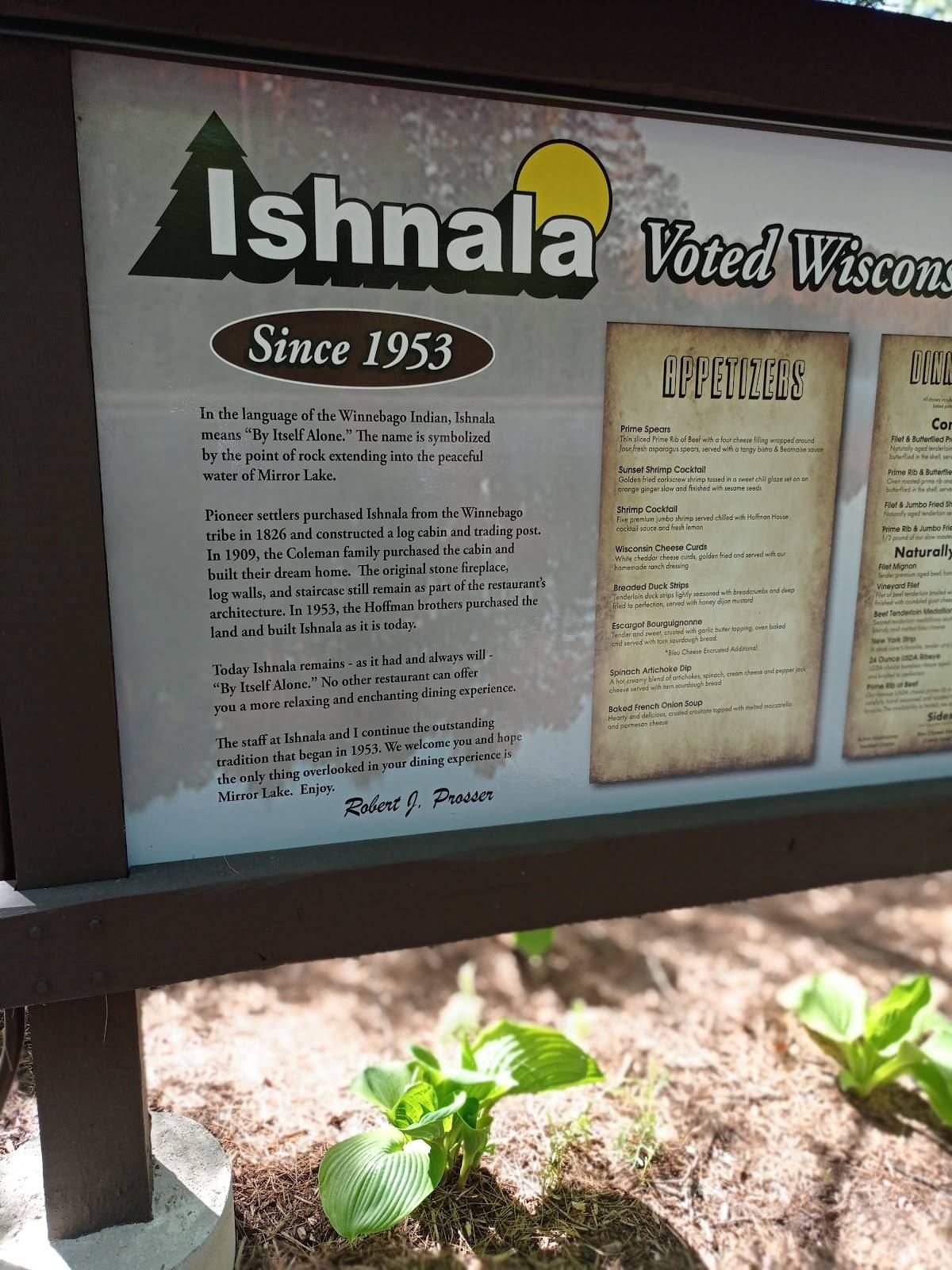 Menu at Ishnala Supper Club, Lake Delton, S2011 Ishnala Rd