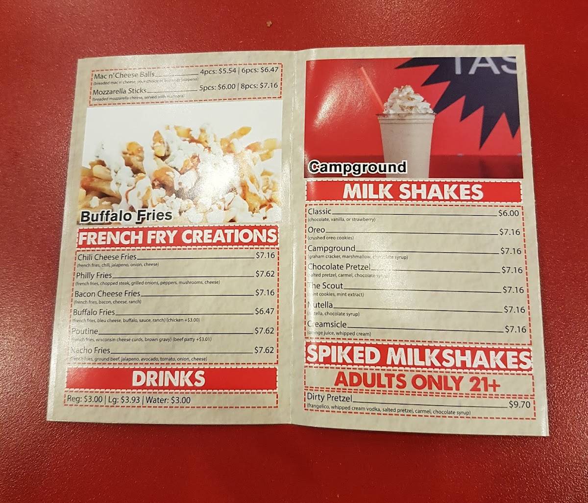Menu at Ketchup Premium Burger Bar, Las Vegas
