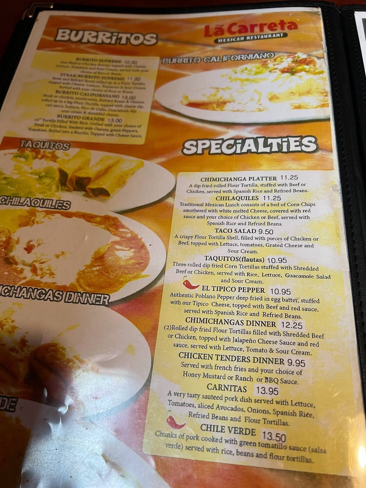 La Carreta Mexican Restaurant Portsmouth Menu - 59zpetg