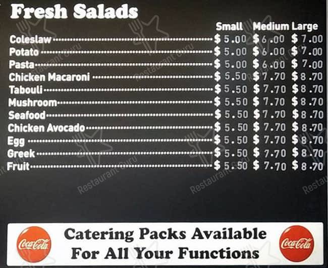 Menu at Gateway Charcoal Chicken fast food, Langwarrin, 17/230