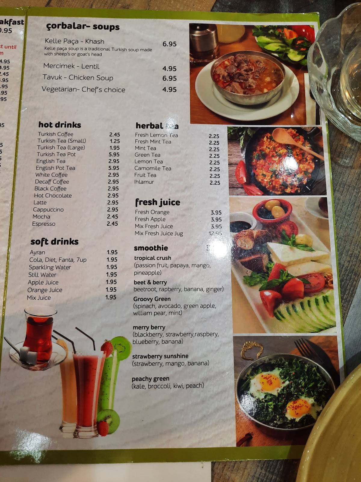Menu at Likya restaurant, London, 6870 Golders Green Rd