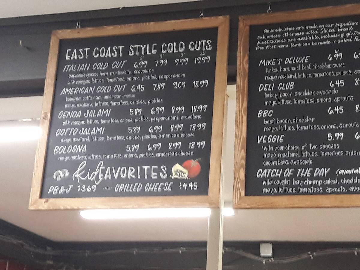 Menu at MSM Deli restaurant,