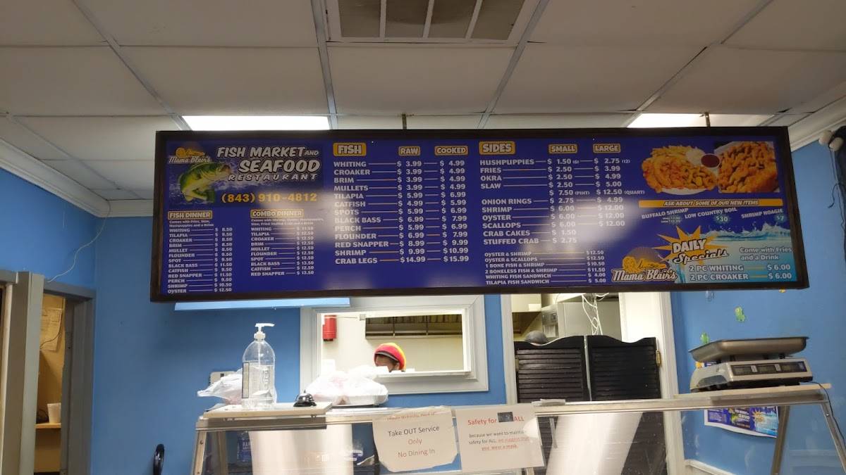 Menu at Mama Blair's Ribs, Wings, and Things restaurant,