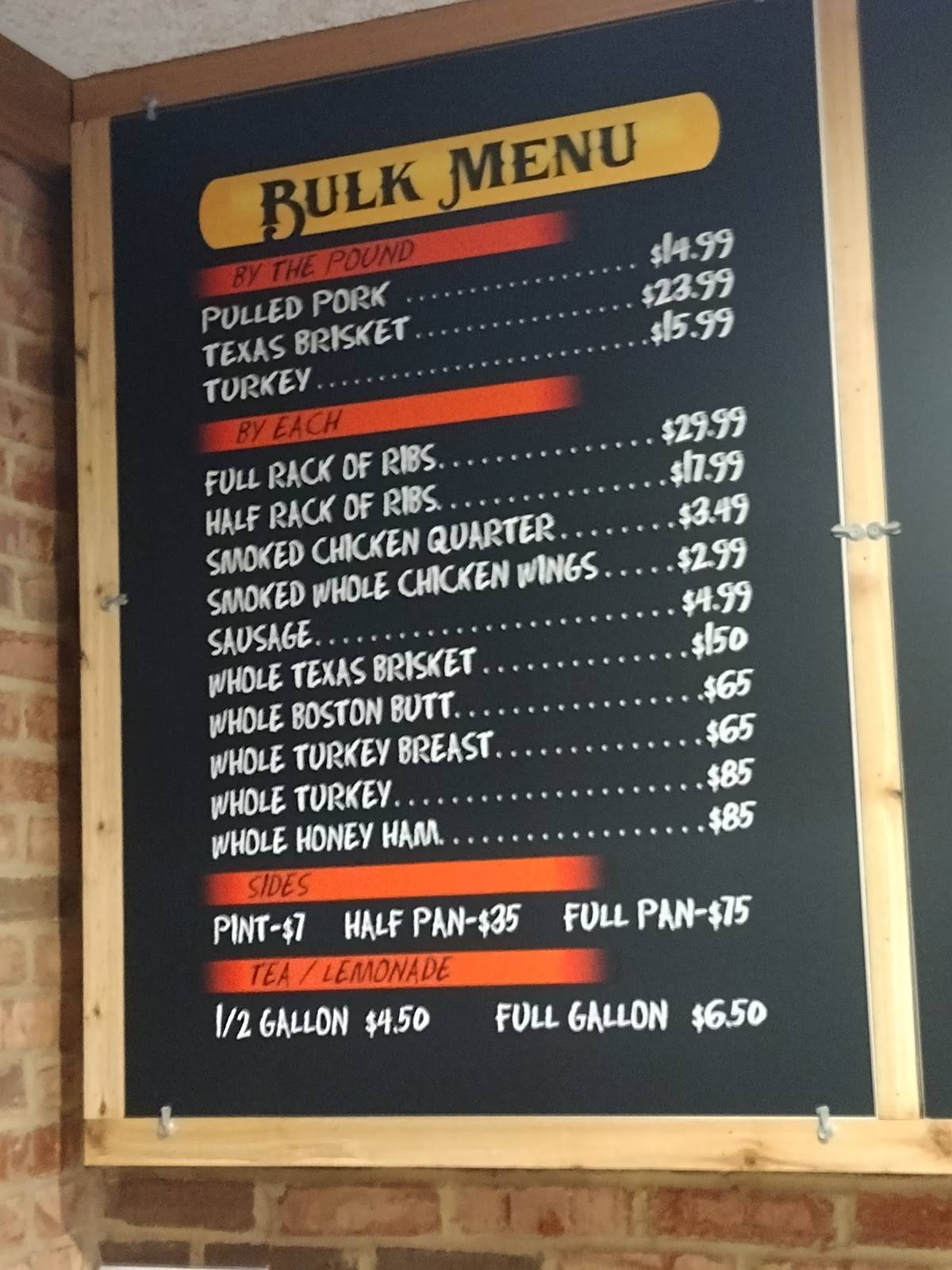 Menu at The Smoke Pit BBQ, Monroe