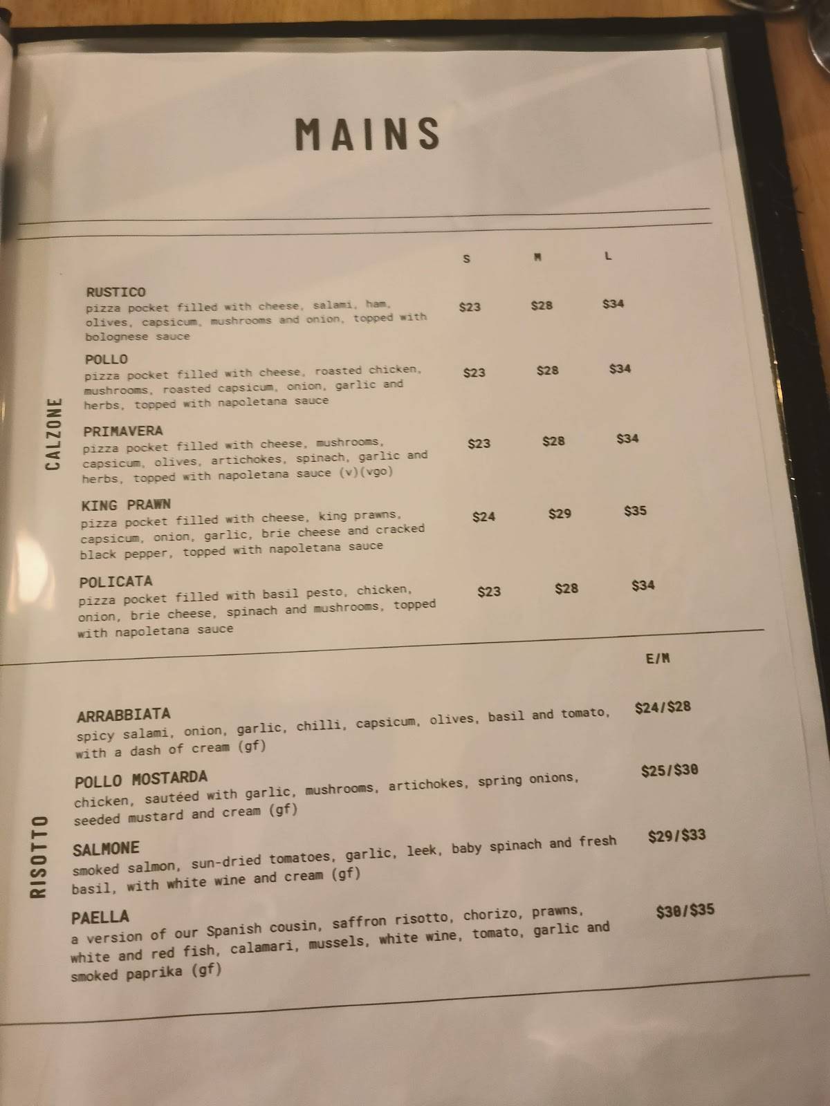 Menu at Paesano Pizza & Pasta pizzeria, West Hobart, 108 Lansdowne Cres