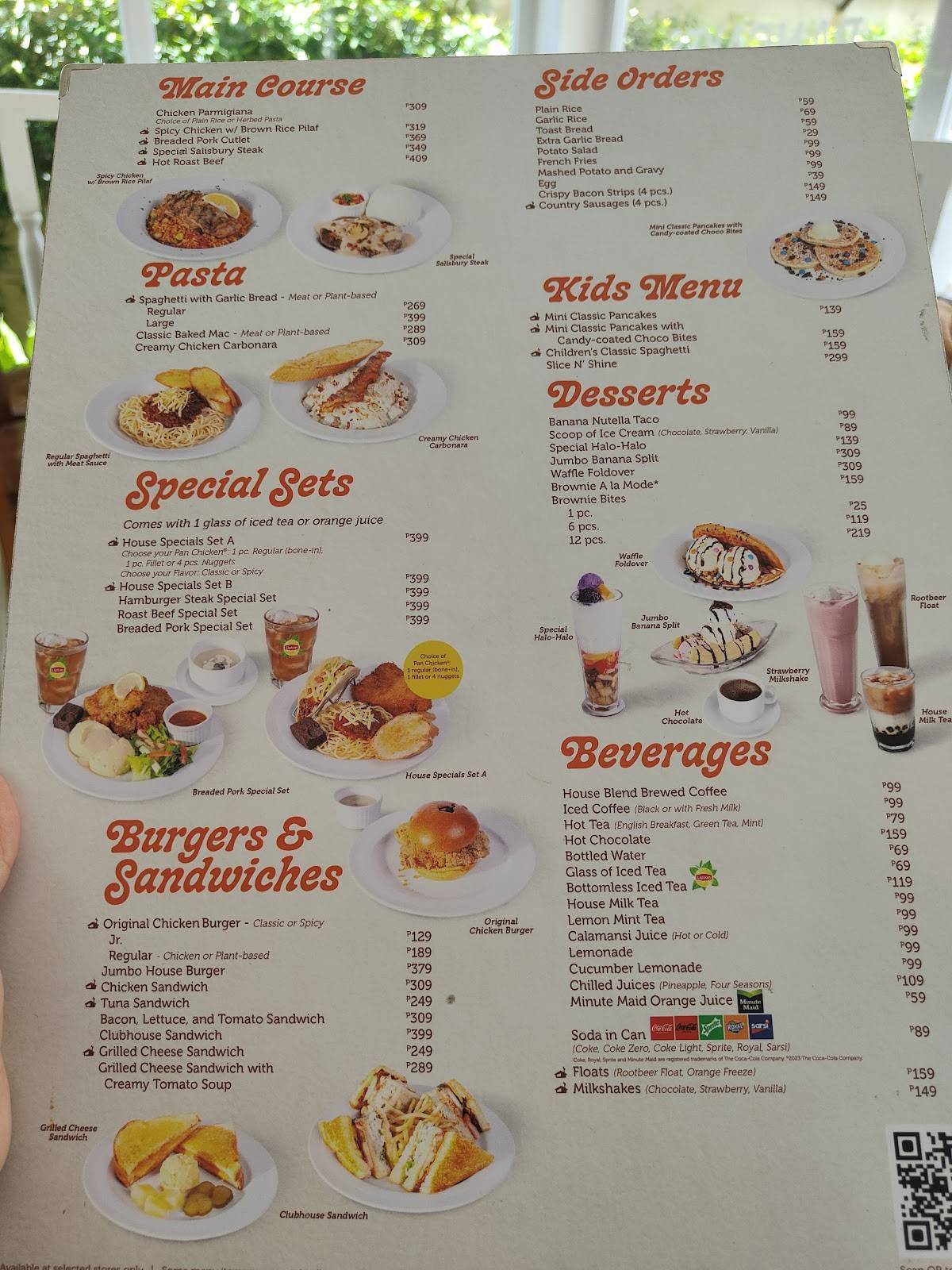 Menu at Pancake House Dumaguete restaurant, Dumaguete