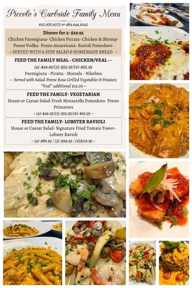 Menu at Piccolo Mondo Italian Restaurant, Pottstown