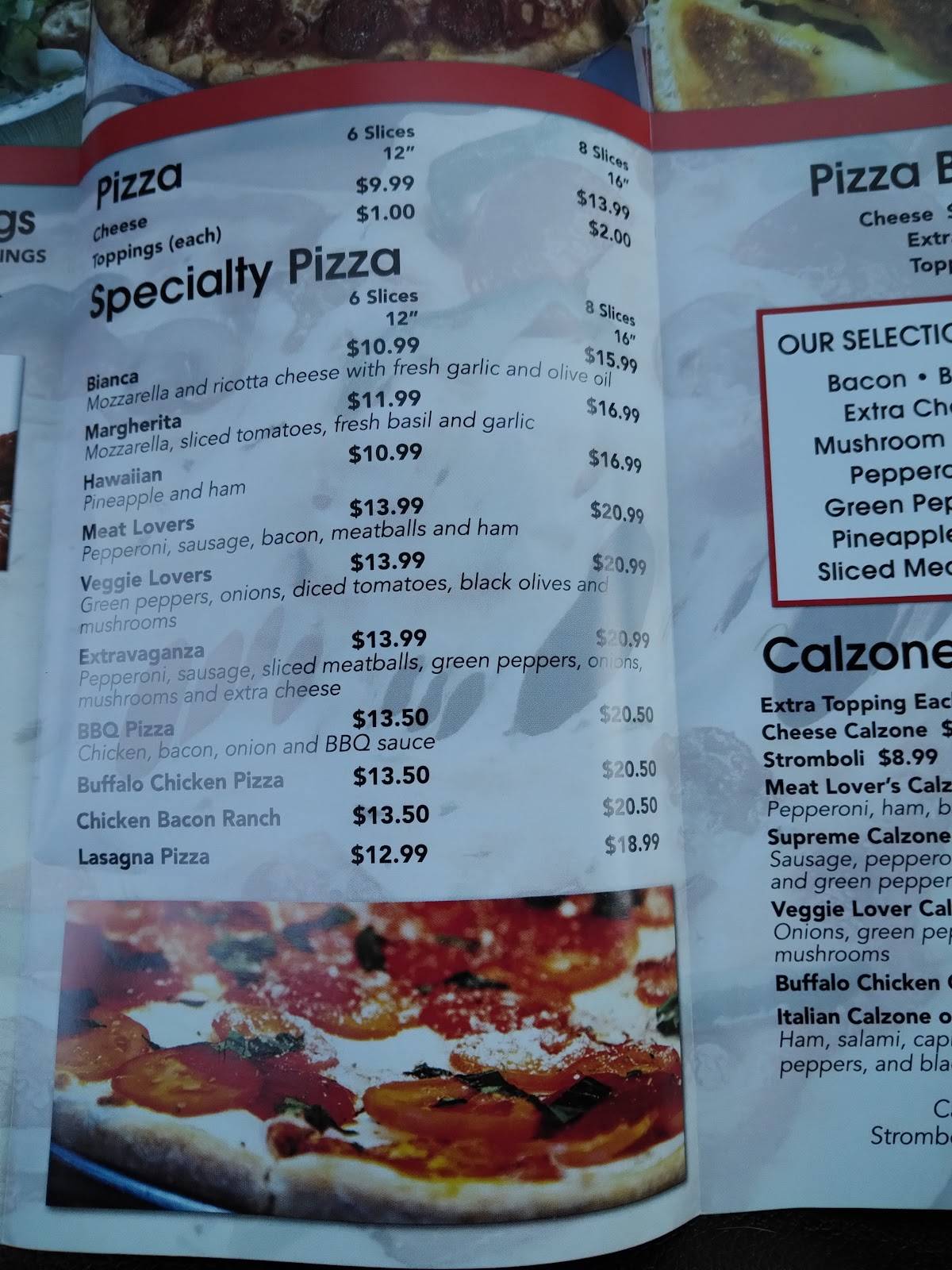 Menu at Slice Pizza pizzeria, Palatka