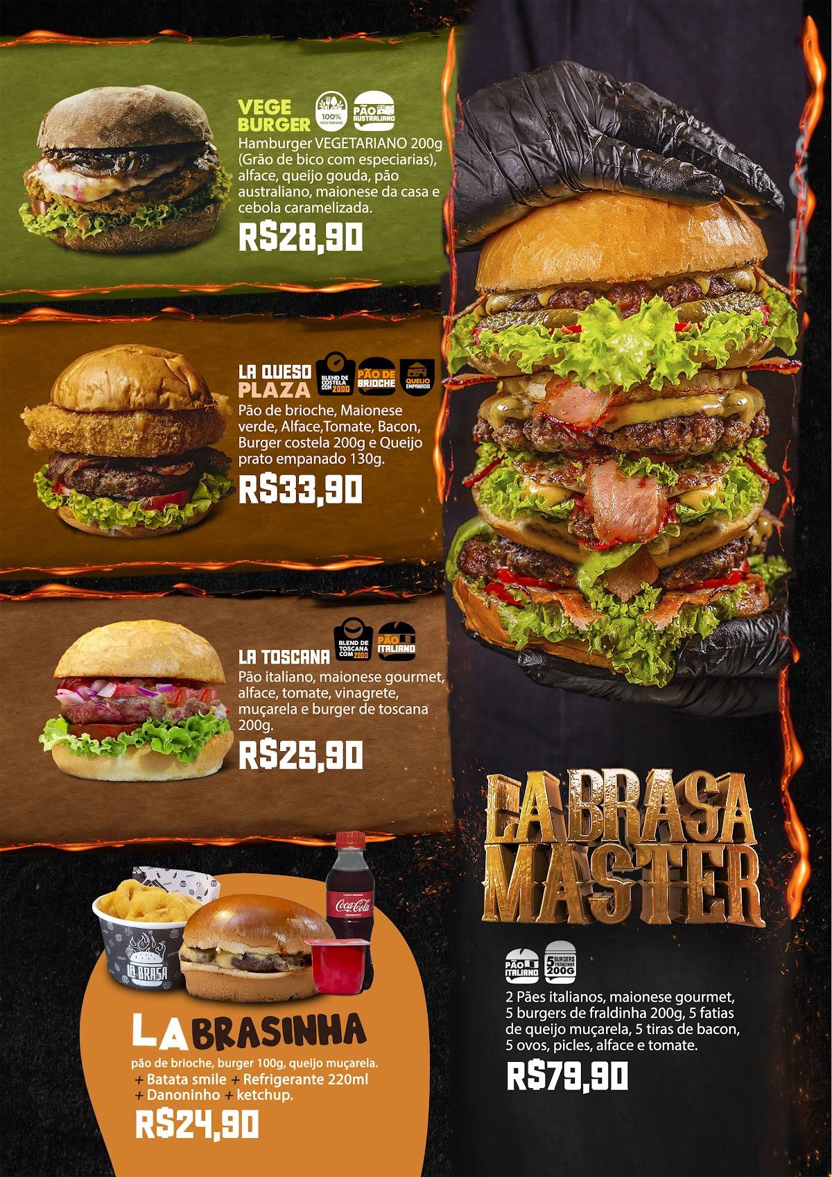 Menu Em La Brasa Burger Santana Restaurante S O Paulo