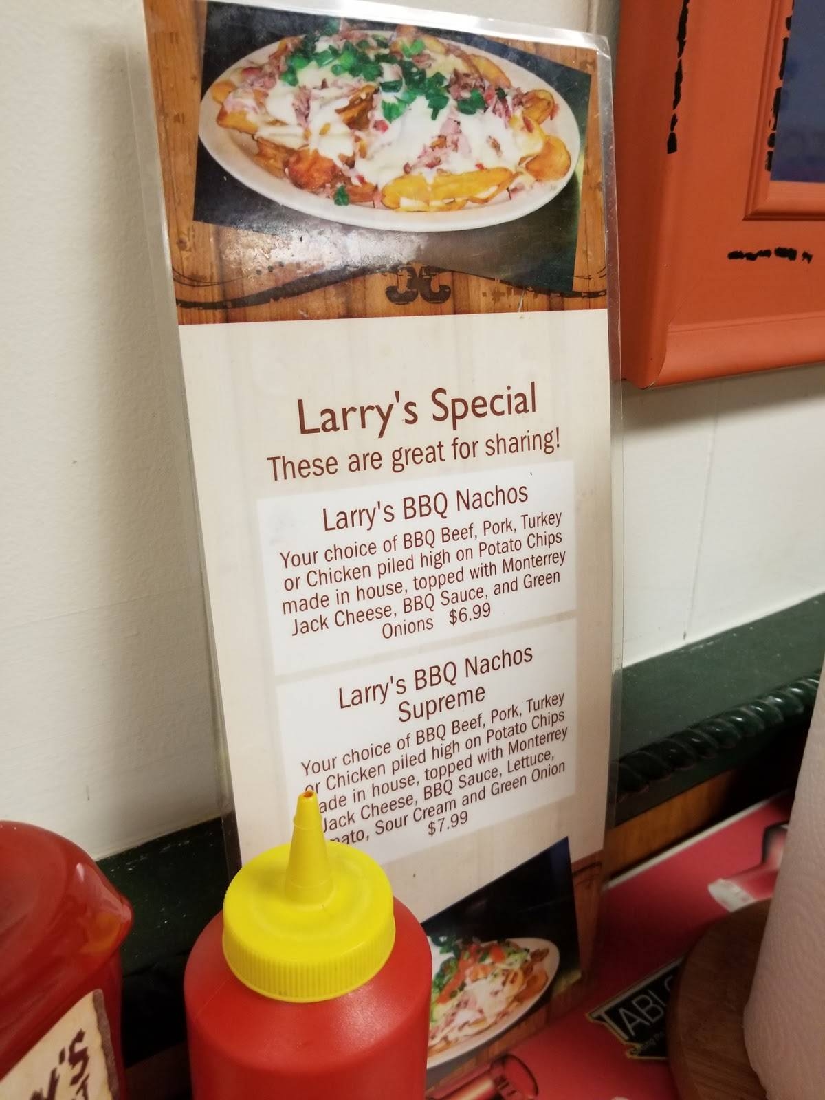 Menu At Larry's Real Pit Bar-B-Q, Enterprise