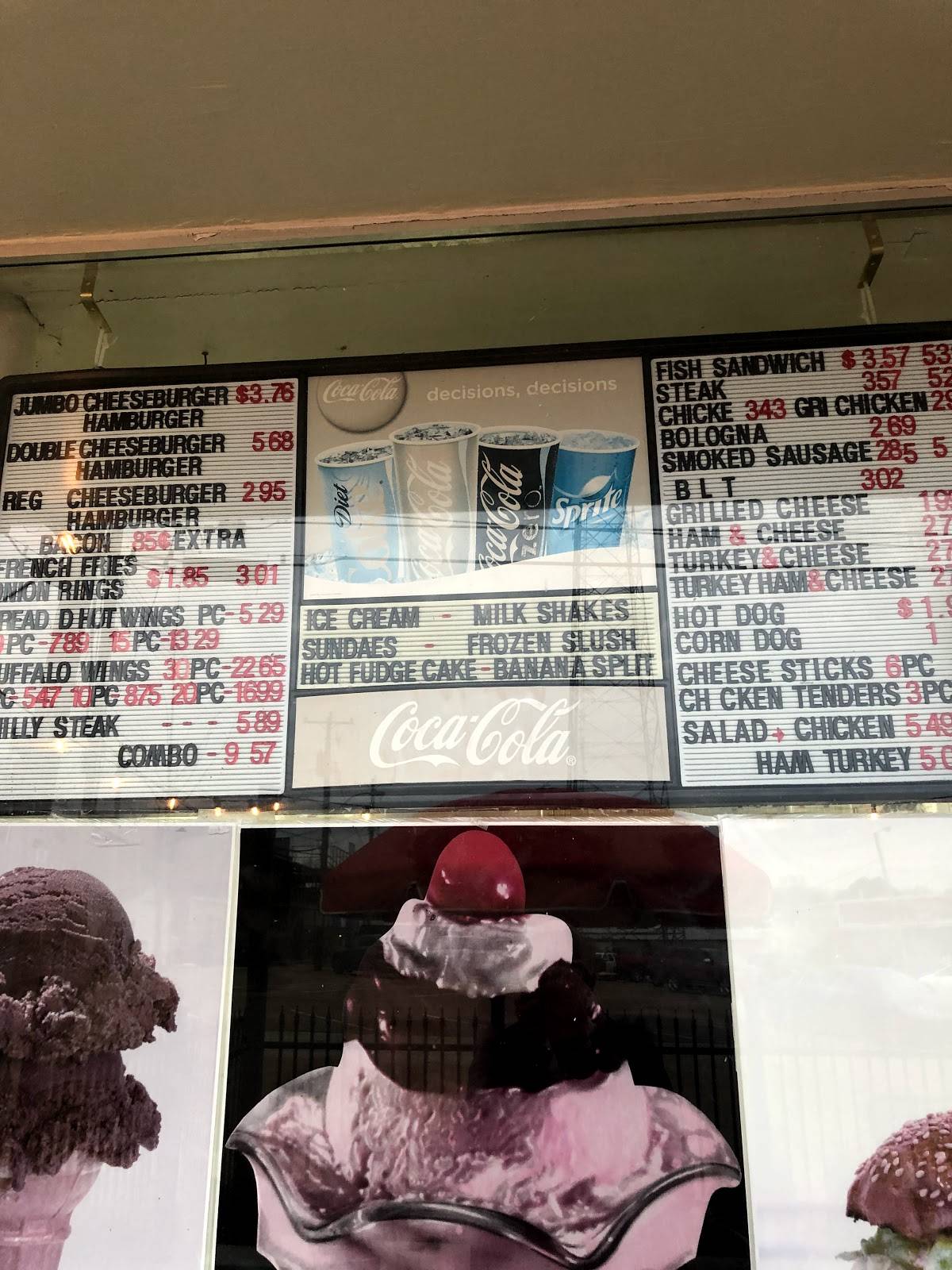 Menu at Mensi's Dairy Bar, Collierville