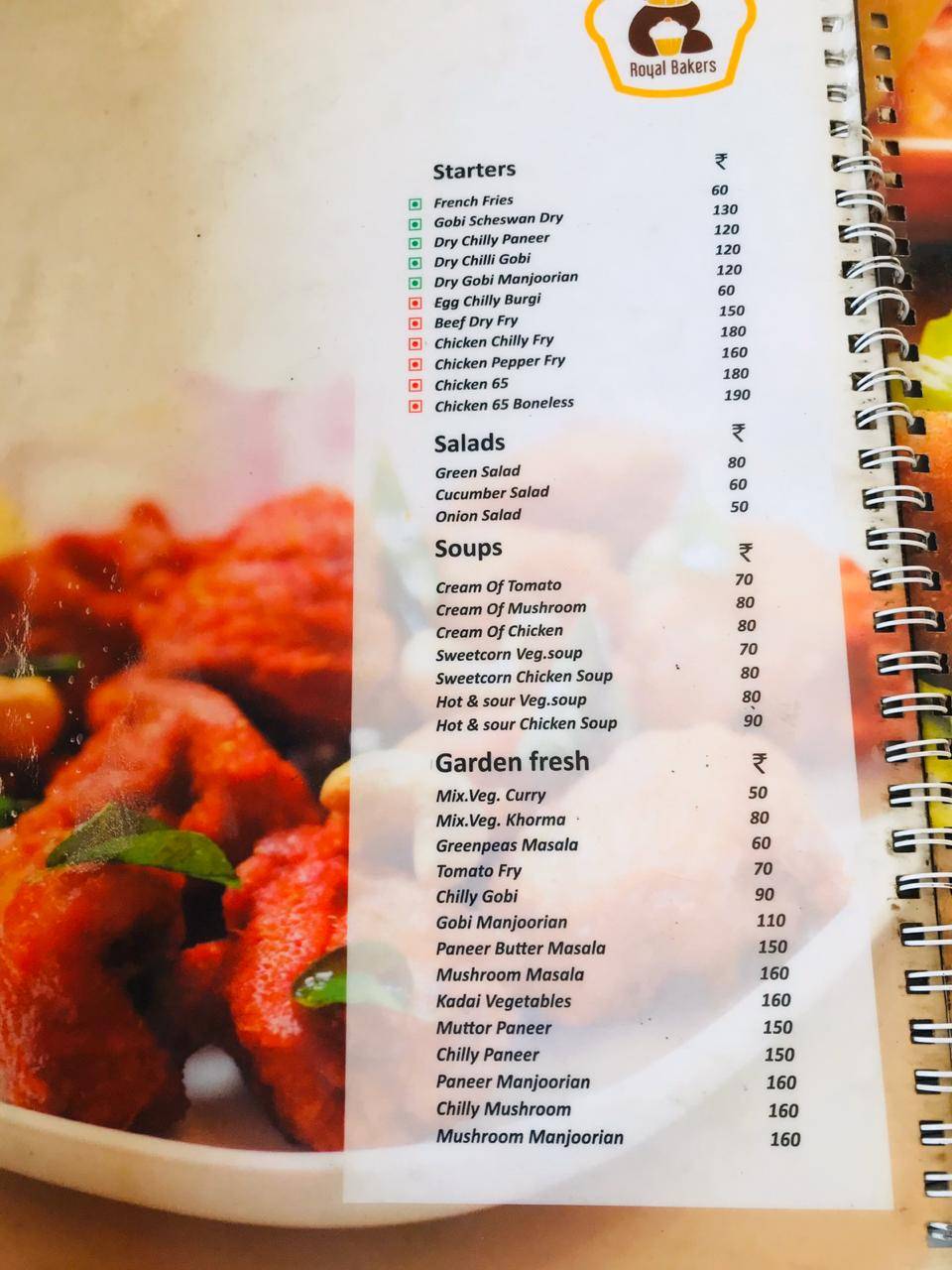 Menu at Royal Bakers & restaurant. Thalayolaparamb, Thalayolaparambu