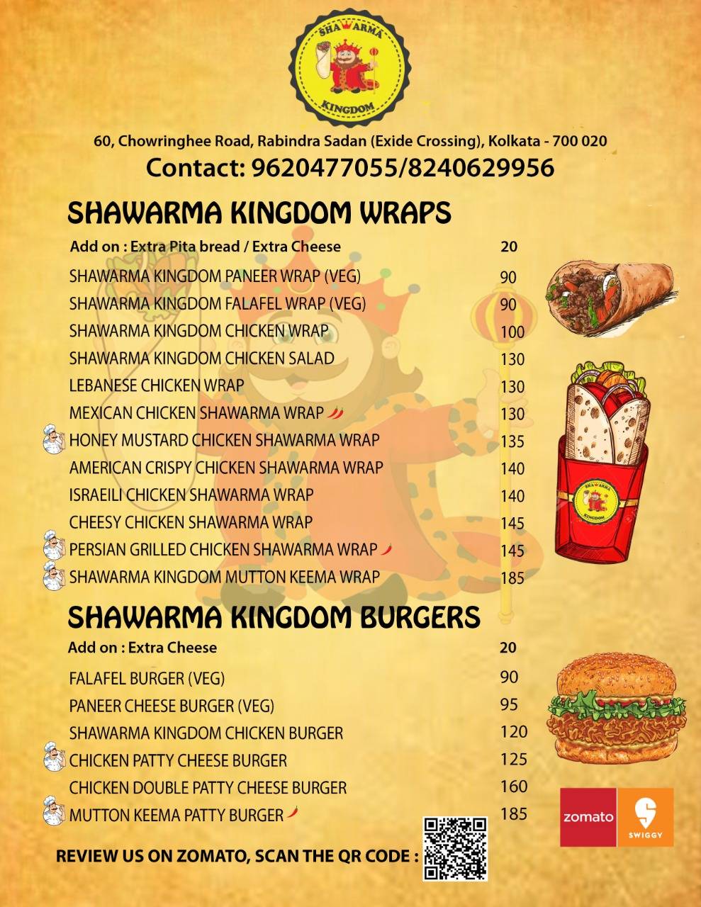 Menu at Shawarma Kingdom, Kolkata, 60