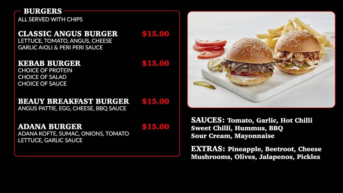 Menu at Star Grill Kebab & Pizza restaurant, Beaudesert