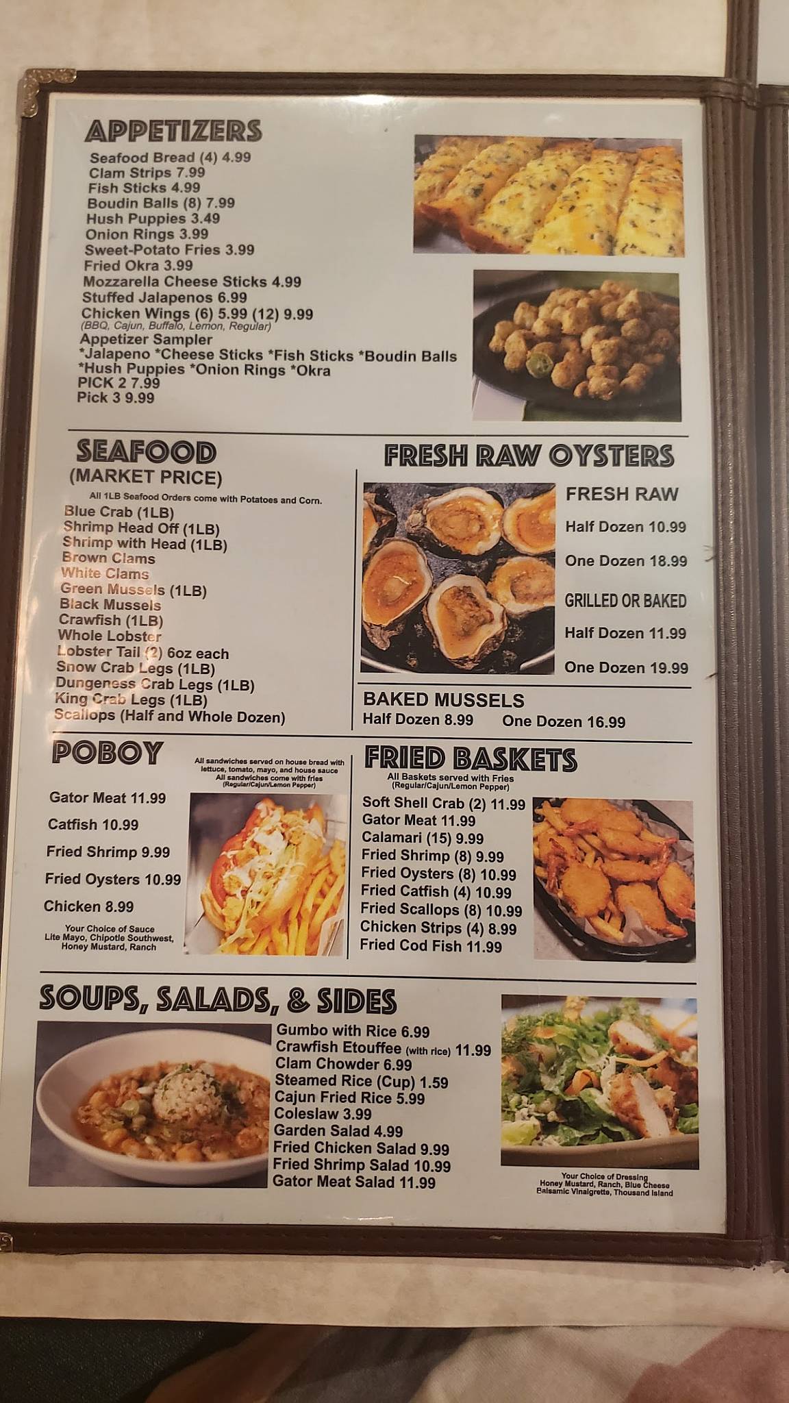 Menu at Storming Crab Seafood Restaurant Lexington, Lexington