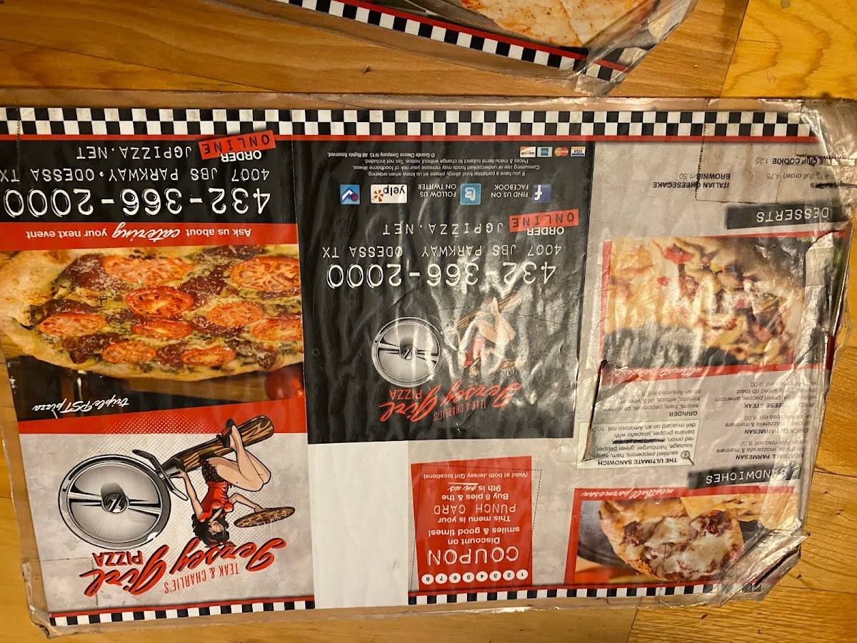 Menu at Teak & Charlie's Jersey Girl Pizza pizzeria, Odessa