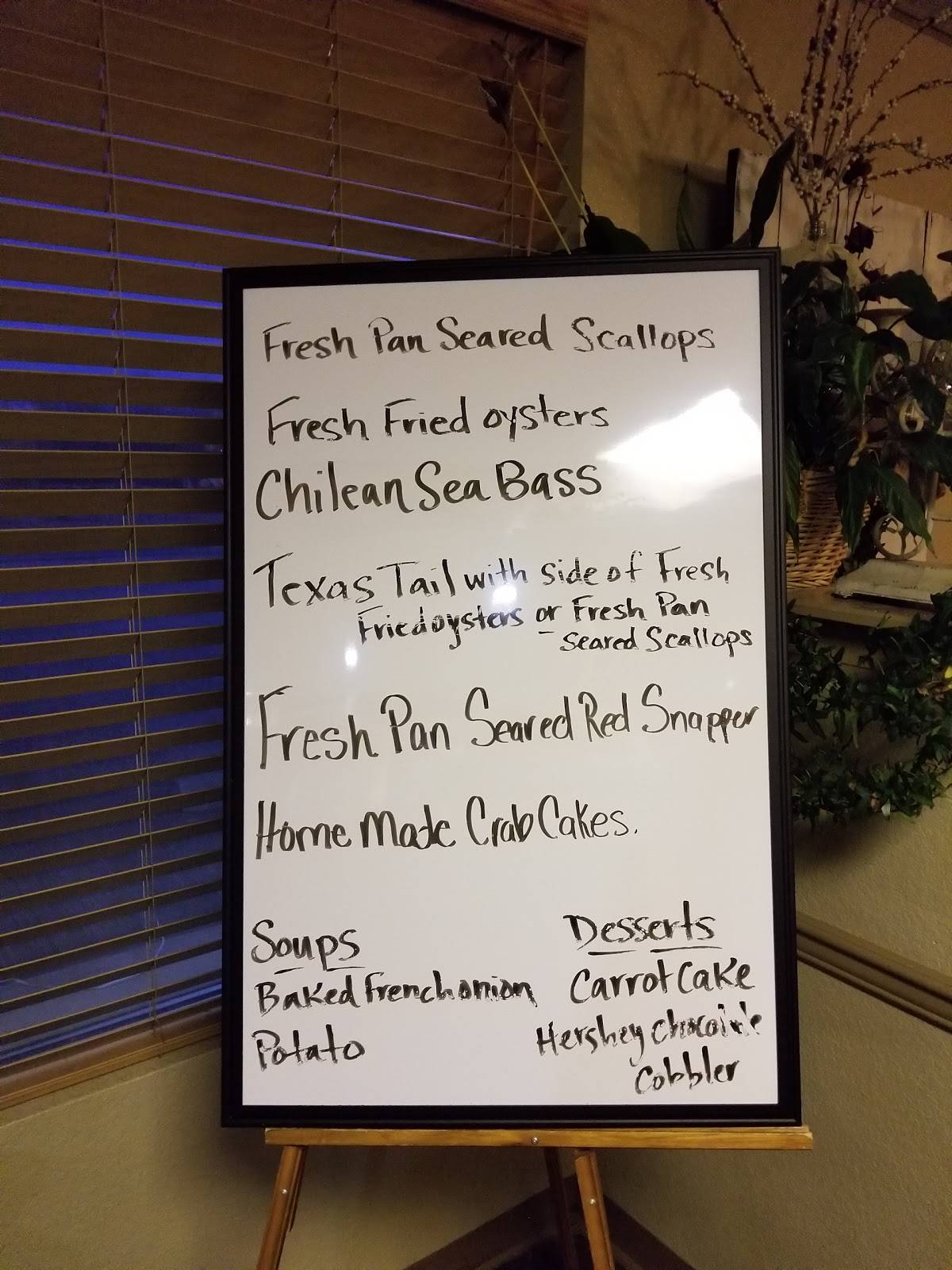 Menu at The Butcher's Block steakhouse, Greeneville