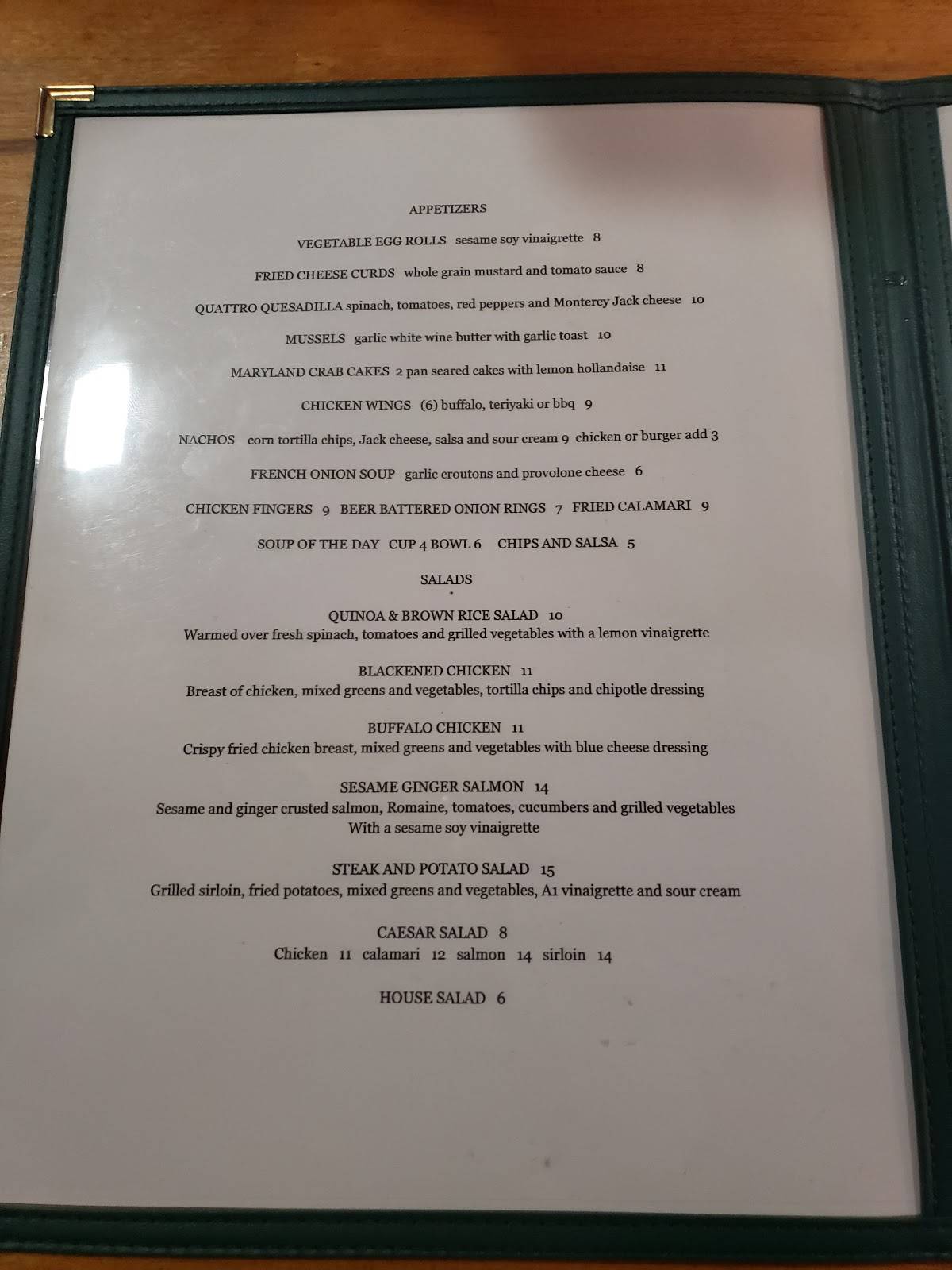 Menu at The Dutch Treat restaurant, Franconia